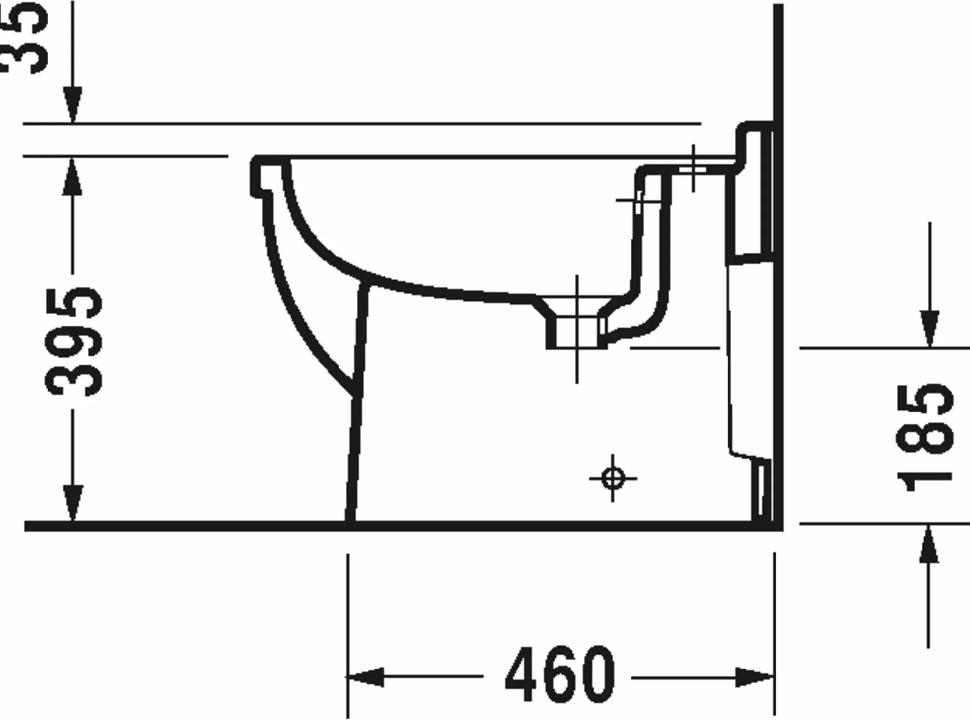 Duravit Starck 3 bidet stoj?cy 56cm, Kolor: Bia?a - 2230100000