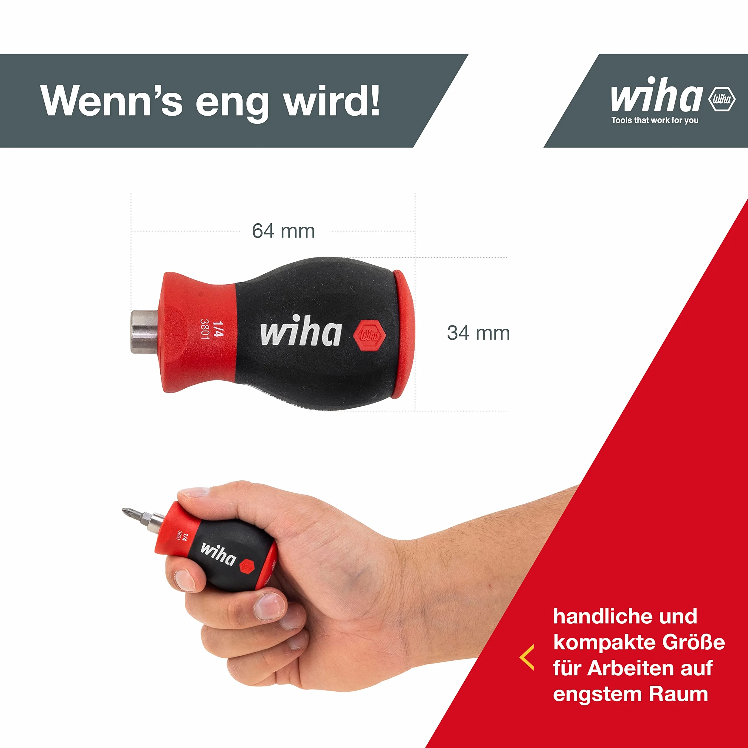 Wiha wkrętarka z magnesem do wymiany bitów