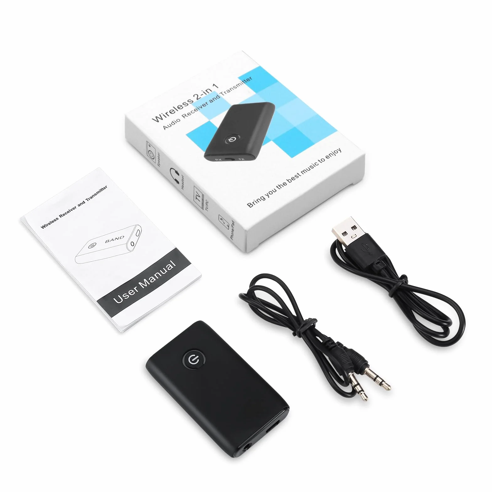 Bezprzewodowy adapter Bluetooth 5.0 2 w 1 nadajnik odbiornik do telewizora PC