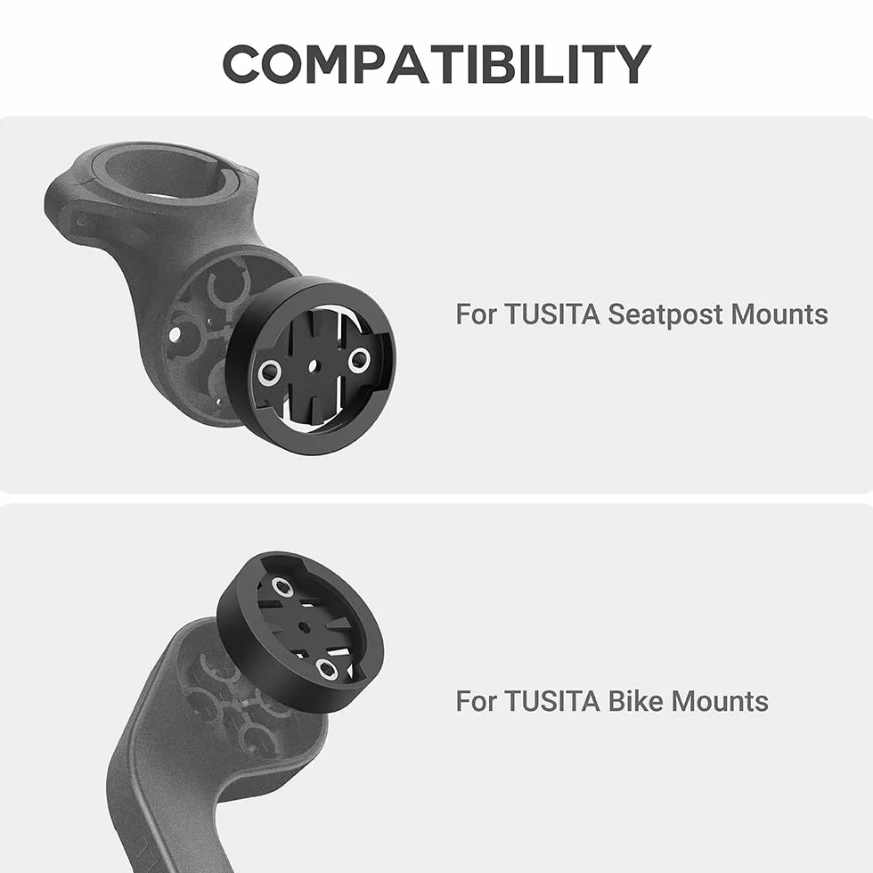 TUSITA Wkładka Zastępcza Adapter Kompatybilny z Garmin Komputer Rowerowy Radar Światło Tylnie Uchwyt 2 Sztuki