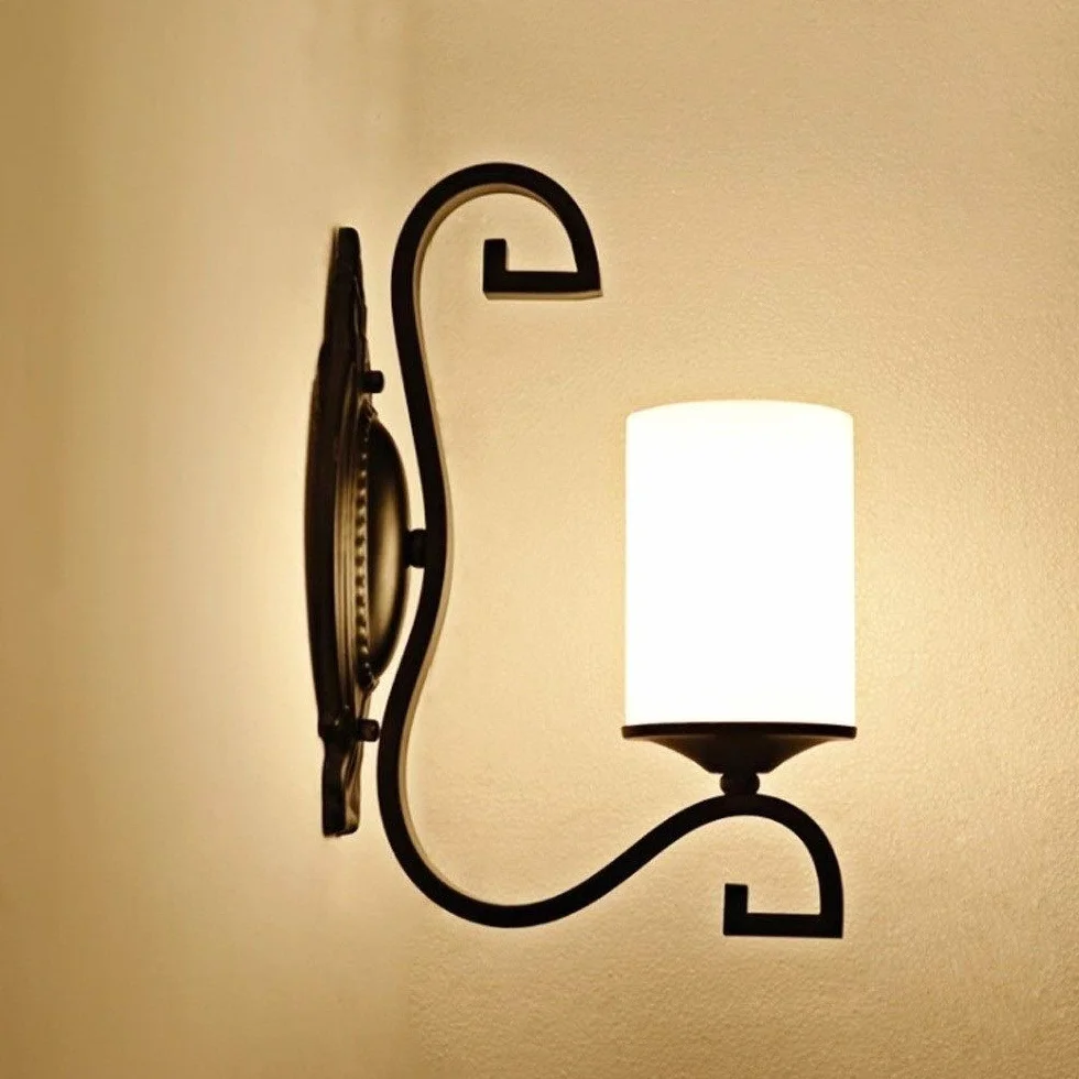 E27 miedziana dekoracyjna lampa ścienna kryształowa osłona przycisk lampa ścienna retro lampa do salonu sypialni stolik nocny ganek oświetlenie korytarza styl eur