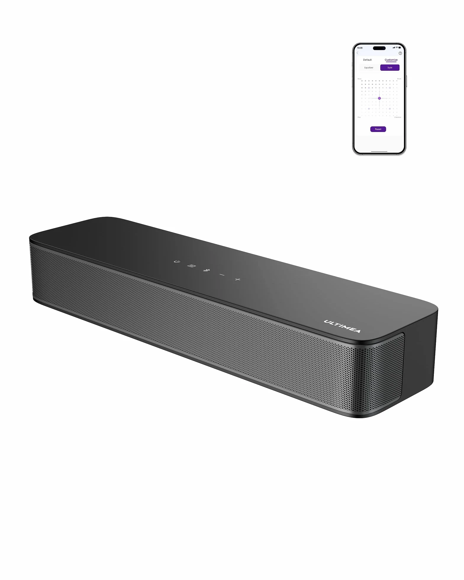 ULTIMEA Solo B30 2.1 Kompaktowy soundbar 120W Bluetooth 5.3 wbudowany subwoofer 16 cali
