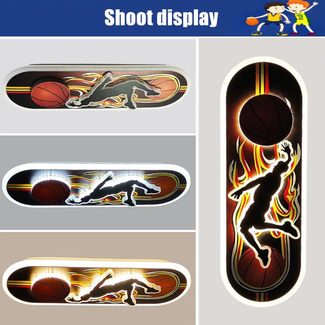 Lampa sufitowa LED do koszykówki design dla dzieci lampa ścienna ściemnialna lampa sufitowa dla dzieci LED 44 W deskorolka światło chłopiec sypialnia oświetlenie wewnętrzne oprawy oświetleniowe