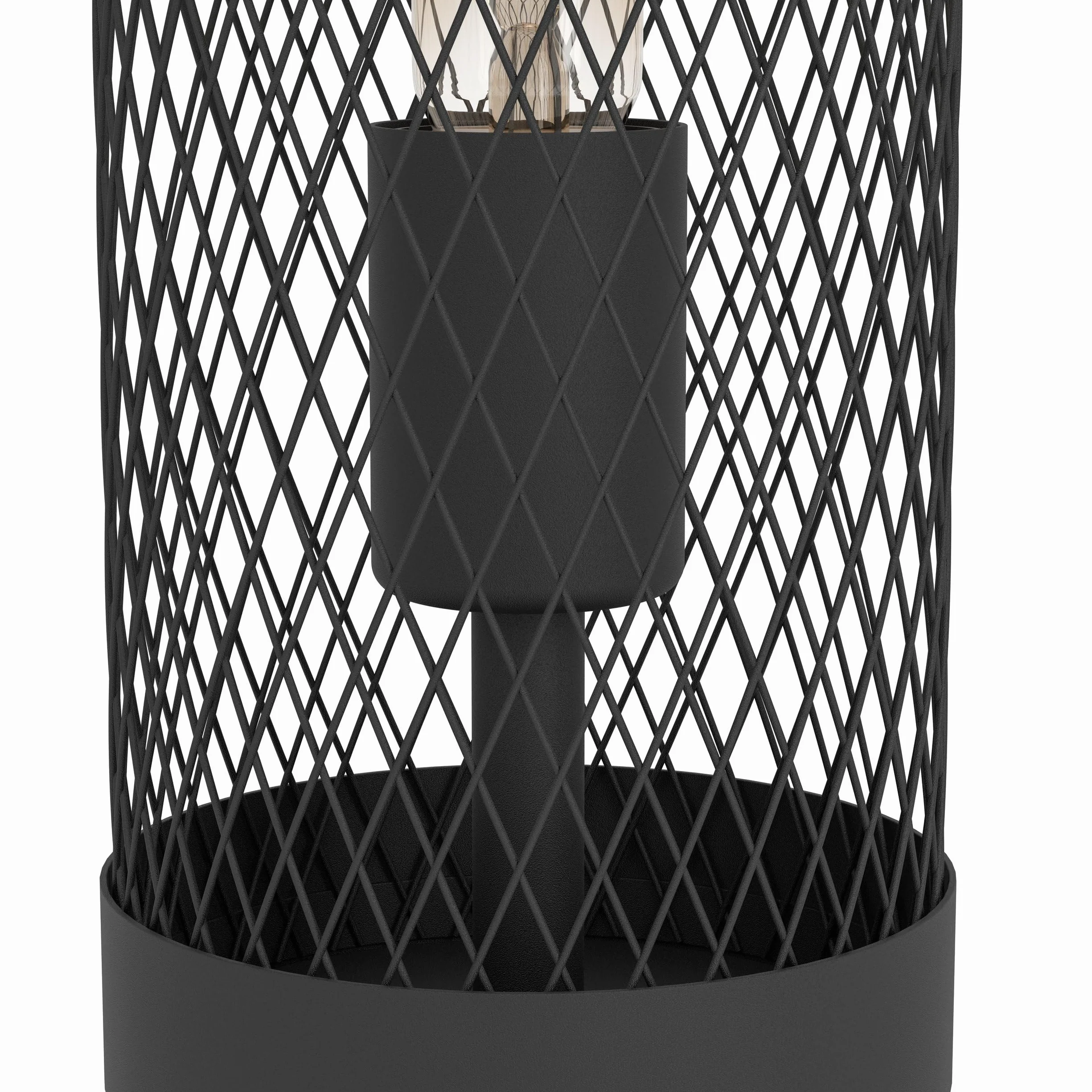 EGLO Lampa podłogowa Redcliffe, 4 płomienna lampa podłogowa industrialna | lampa podłogowa z metalu w kolorze czarnym, lampa do salonu, lampa z przełącznikiem stopniowym, E27