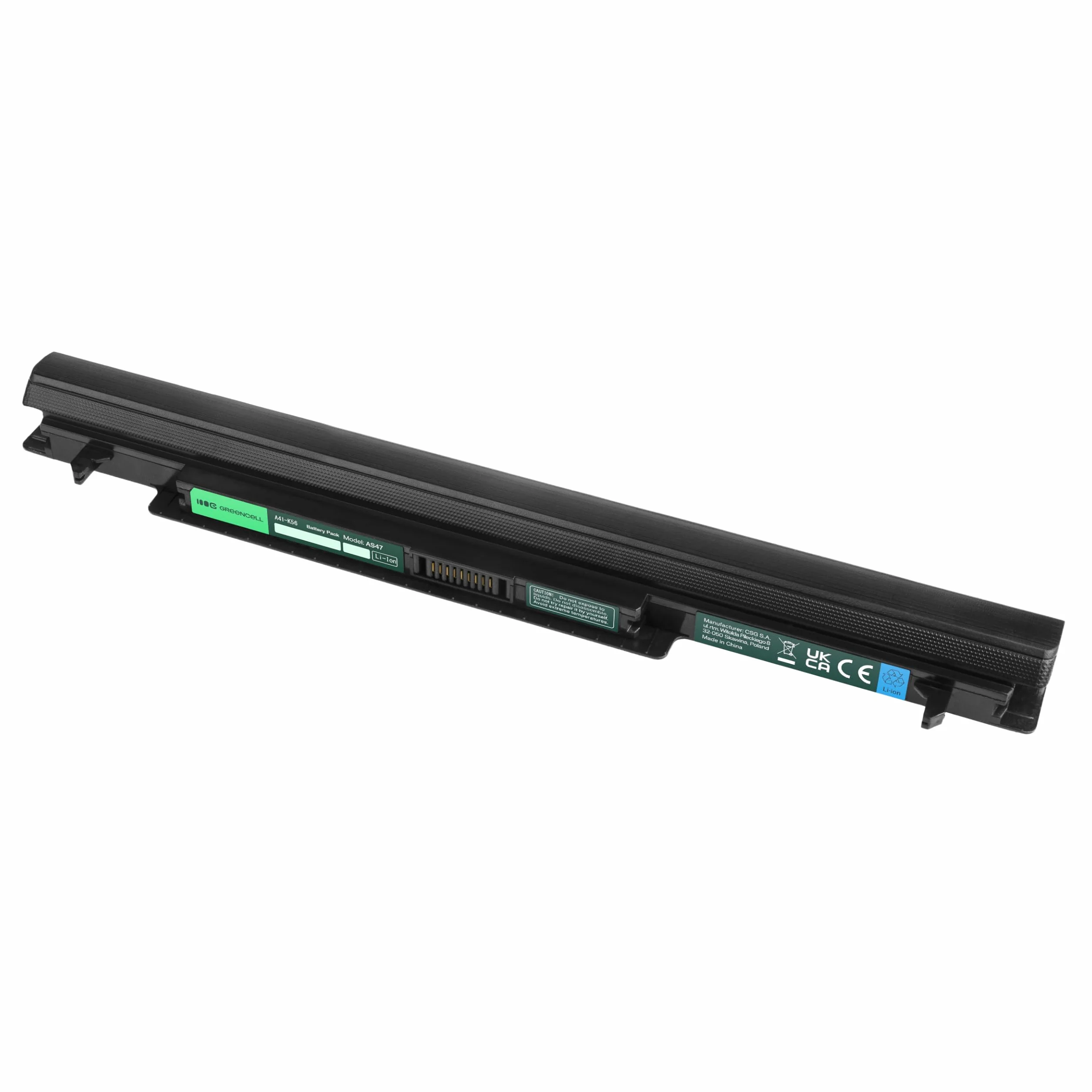 Green Cell Bateria A41-K56 do Asus K56 K56C K56CA K56CB K56CM R550 R550C R550CA R550CB R550CM S56 S56C S56CA S56CB S56CM 2200mAh 14.8V Czarna