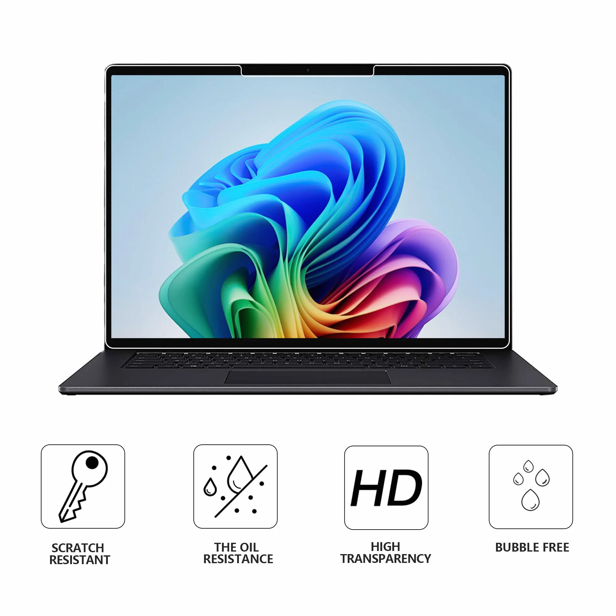 MEGOO Hartowane Szkło Ochronne do Microsoft Surface Laptop 7 2024 15 Cali