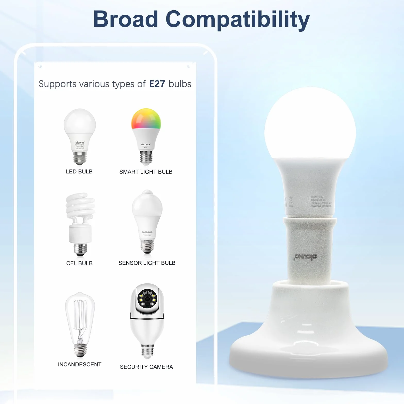 DiCUNO E27 a E27 uchwyt lampy przedłużający 5 cm, przedłużacz do standardowego gniazda lampy, przedłużenie żarówki, adapter gniazda żarówki, zestaw 2 szt