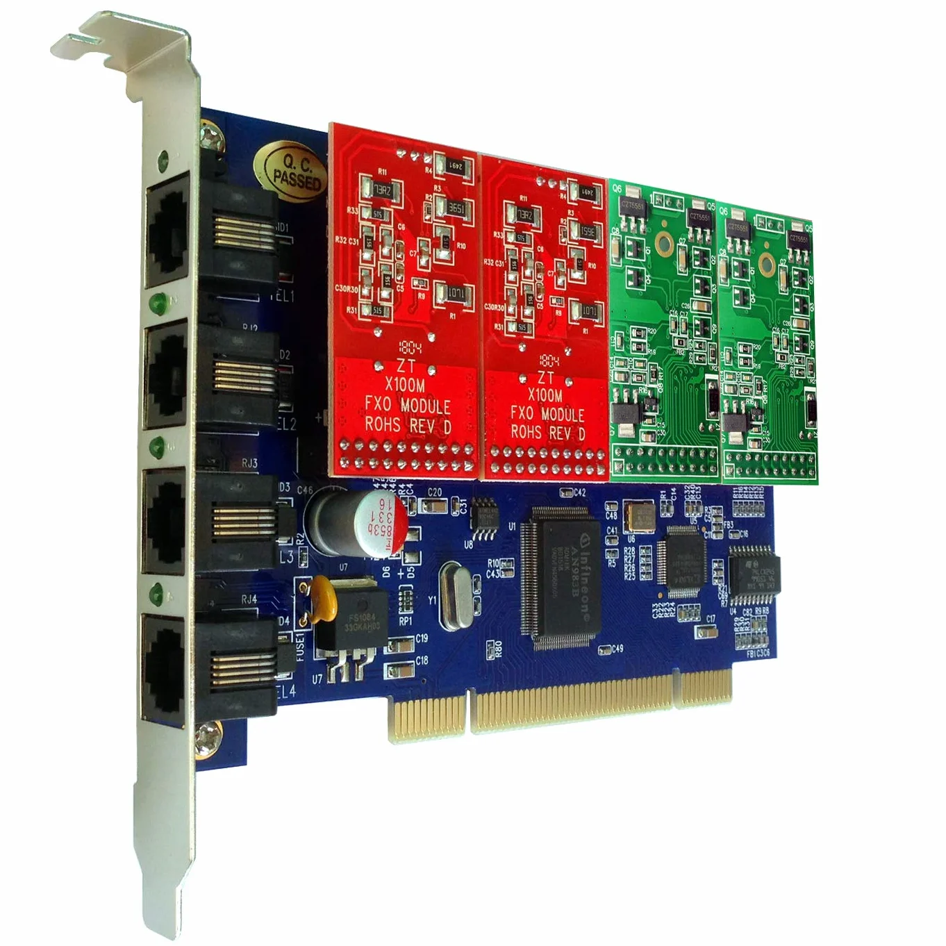 TDM400P FXO FXS Karta Asterisk 2FXO+2FXS VoIP PBX
