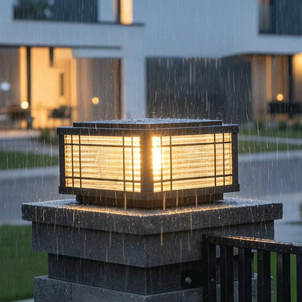 Solarne lampy słupkowe zewnętrzne wodoodporne LED patio brama kolumna kolumna lampa czarna płot pokładowy czapka latarnia podjazd słupki ogrodowe krajobraz molo oświetlenie