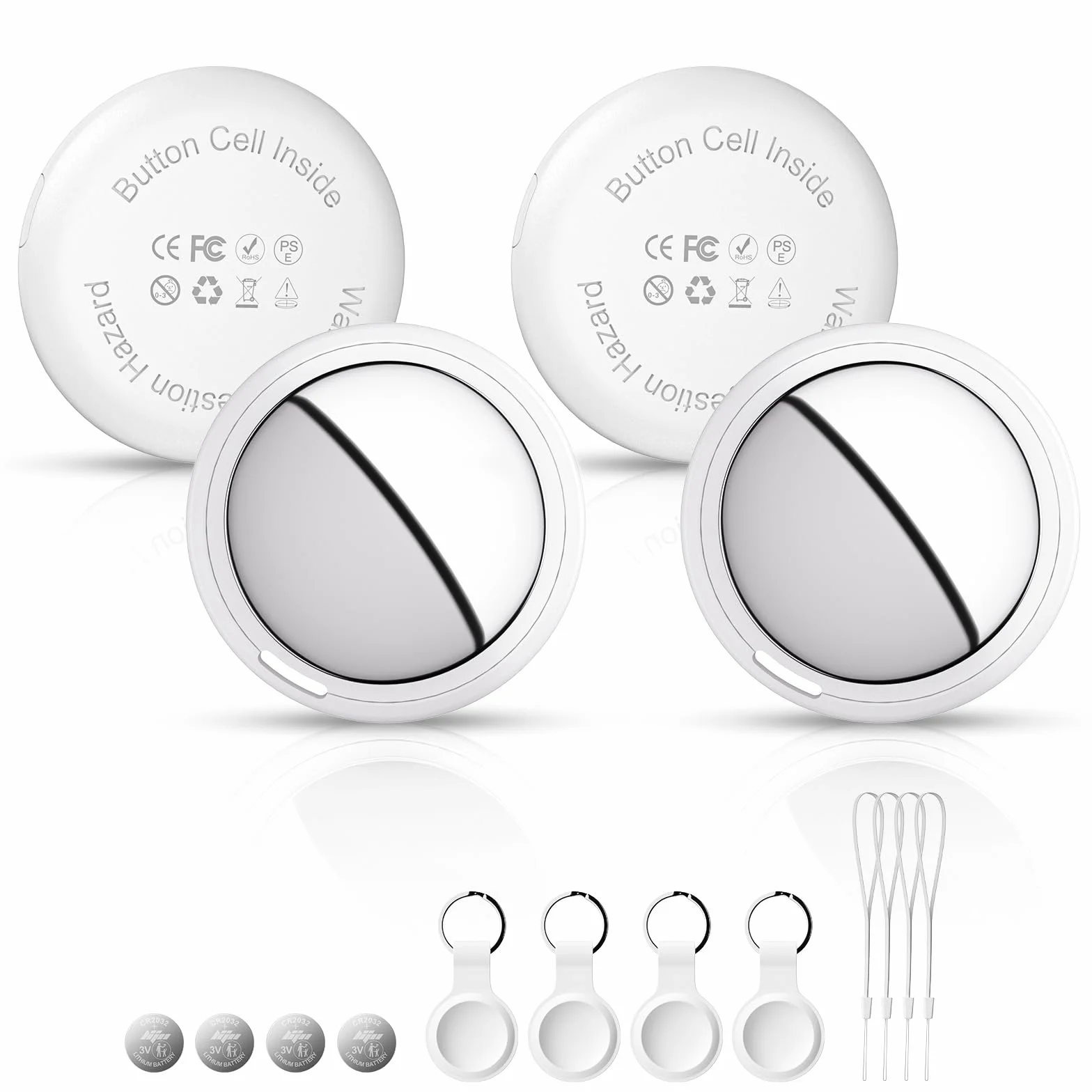Smart Air Tracker Tag kompatybilny z Apple Where is? (tylko iOS) Bluetooth Lokalizator Key Finder 4-Pack Biały