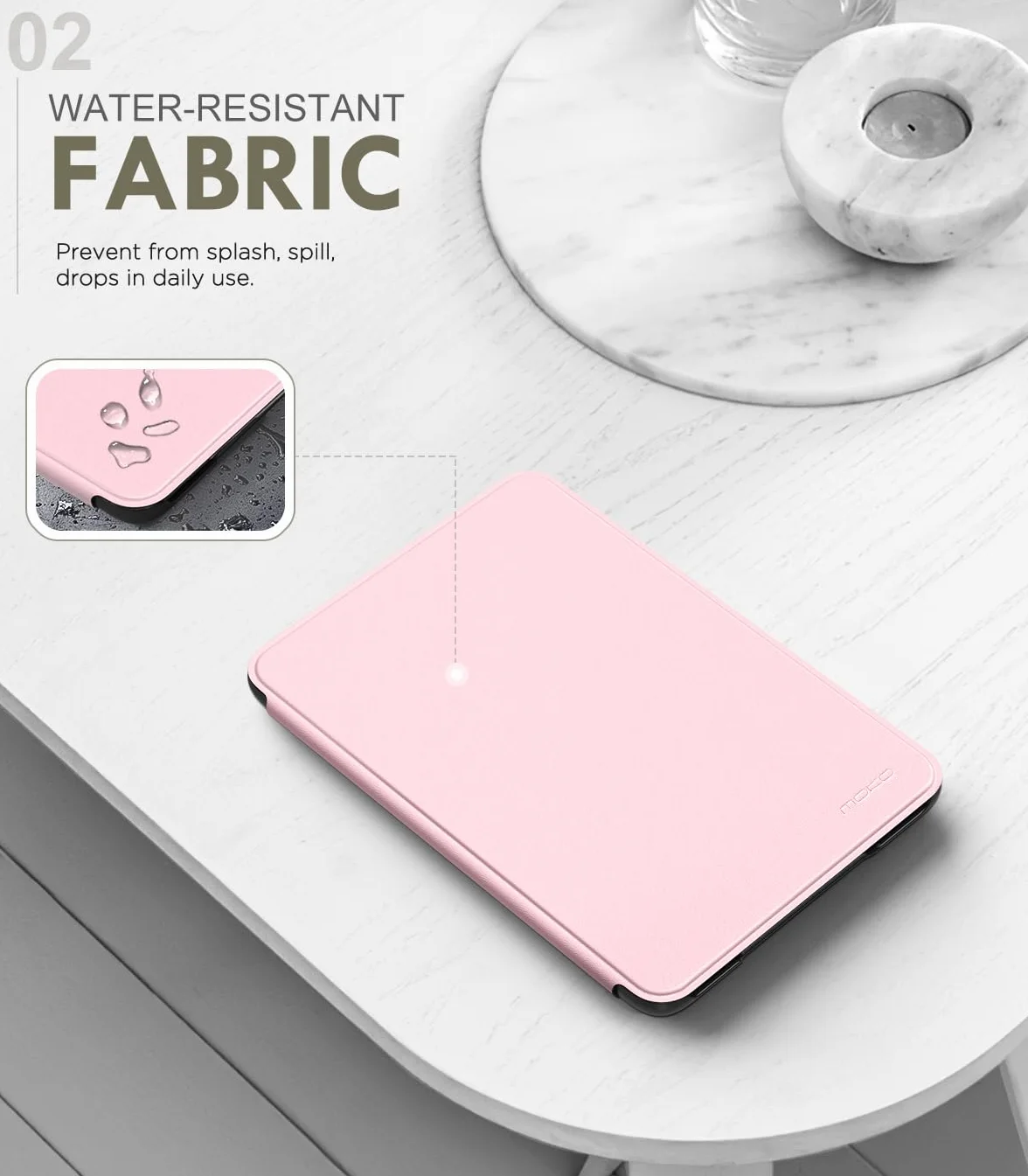 MoKo Case for Kindle 11th Generation 2024/2022 Release, Lightweight Shell Cover with Auto Wake/Sleep, Pink