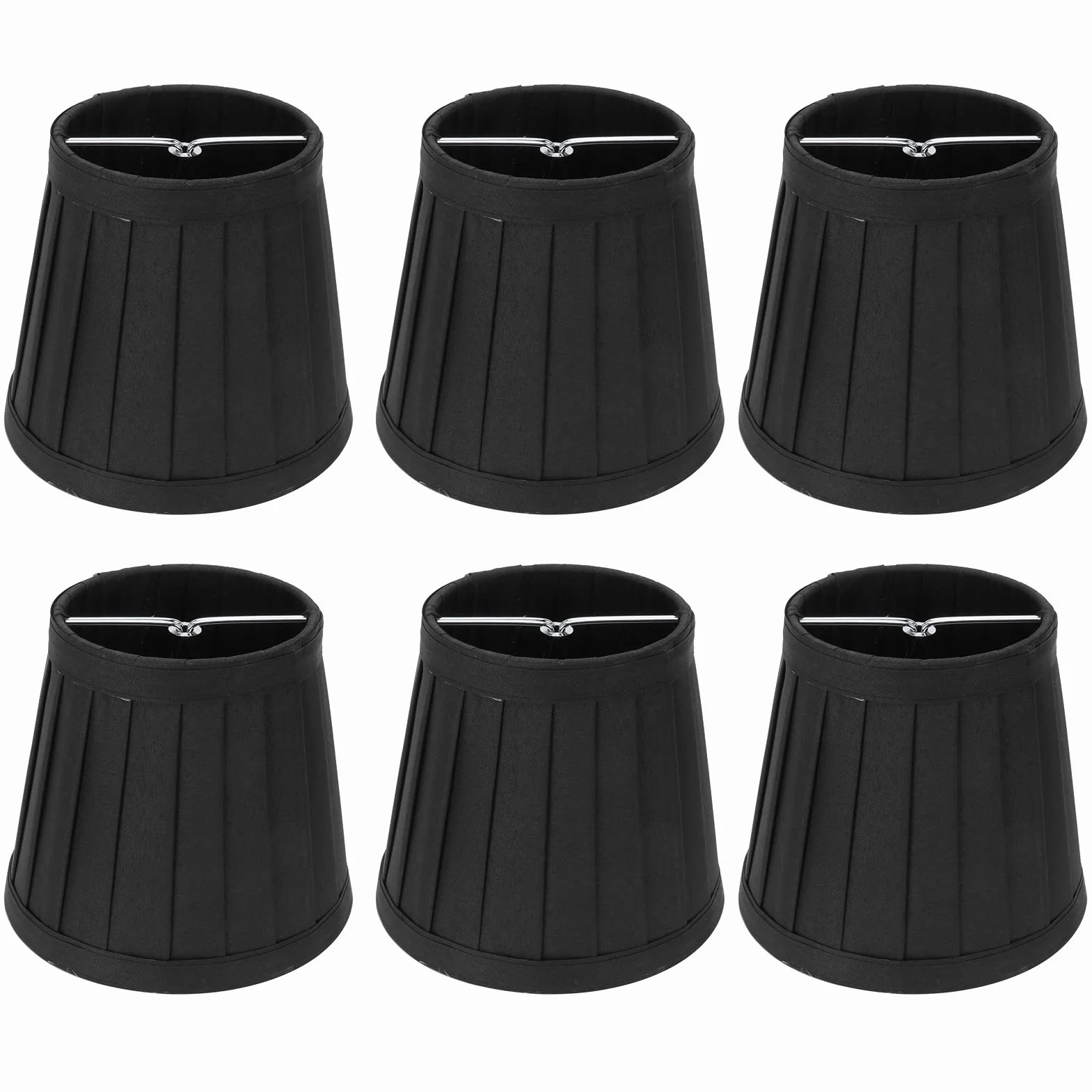 Qcwwy Abażury do żyrandoli Mały Abażur do Lampy 6 szt. Domowy Nowoczesny Abażur z Klipsem E14 Mini Baryłkę Abażury Zamiennik żyrandola Podłoga Ściana Lampka Nocna Osłona