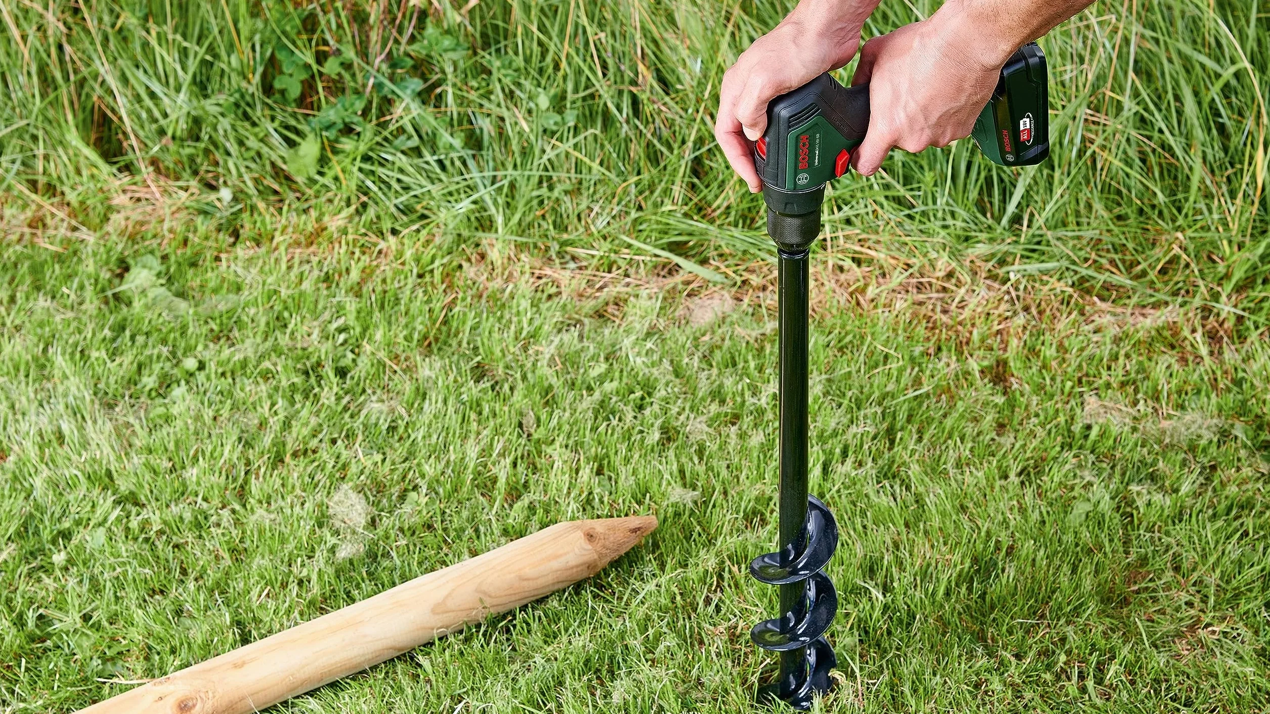 Bosch Home and Garden Universaldrill 18V-60 Wiertarka Akumulatorowa, Zielony/Czarny, 18 V