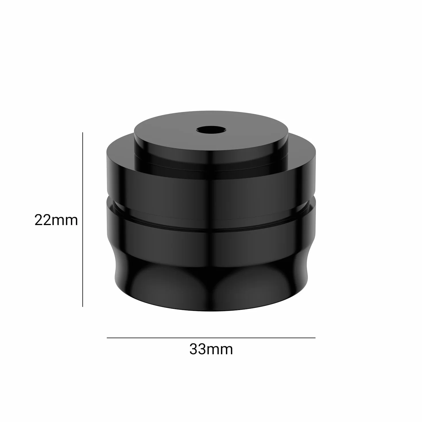 Nóżki głośnika HiFi, 33 x 22 mm, czarne, 4 sztuki do subwoofera gramofonu