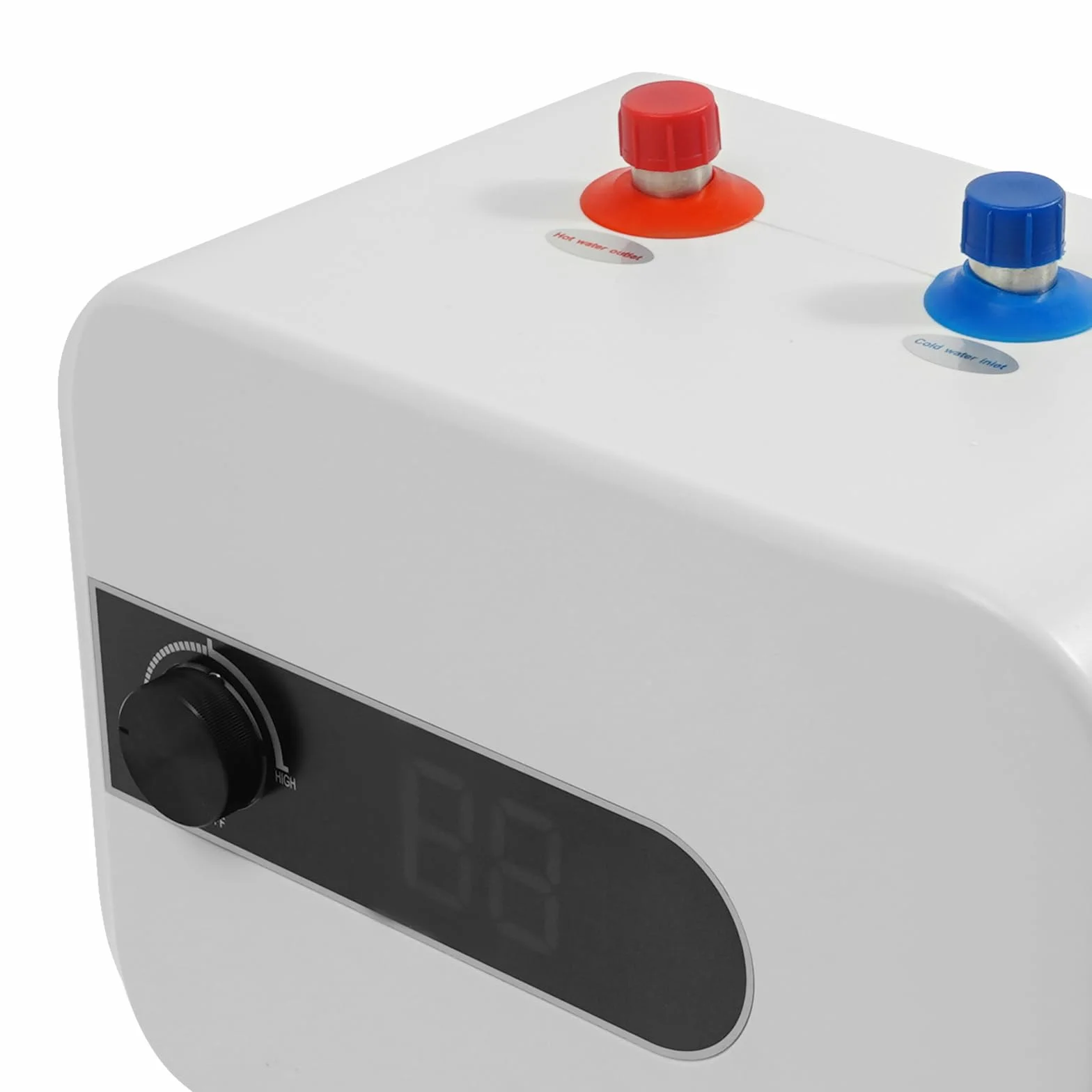 Elektryczny mini podgrzewacz wody 5 l, 1500 W, zbiornik ciepłej wody z regulatorem temperatury, bojler ciepłej wody do kuchni i łazienki, ochrona IPX4, biały