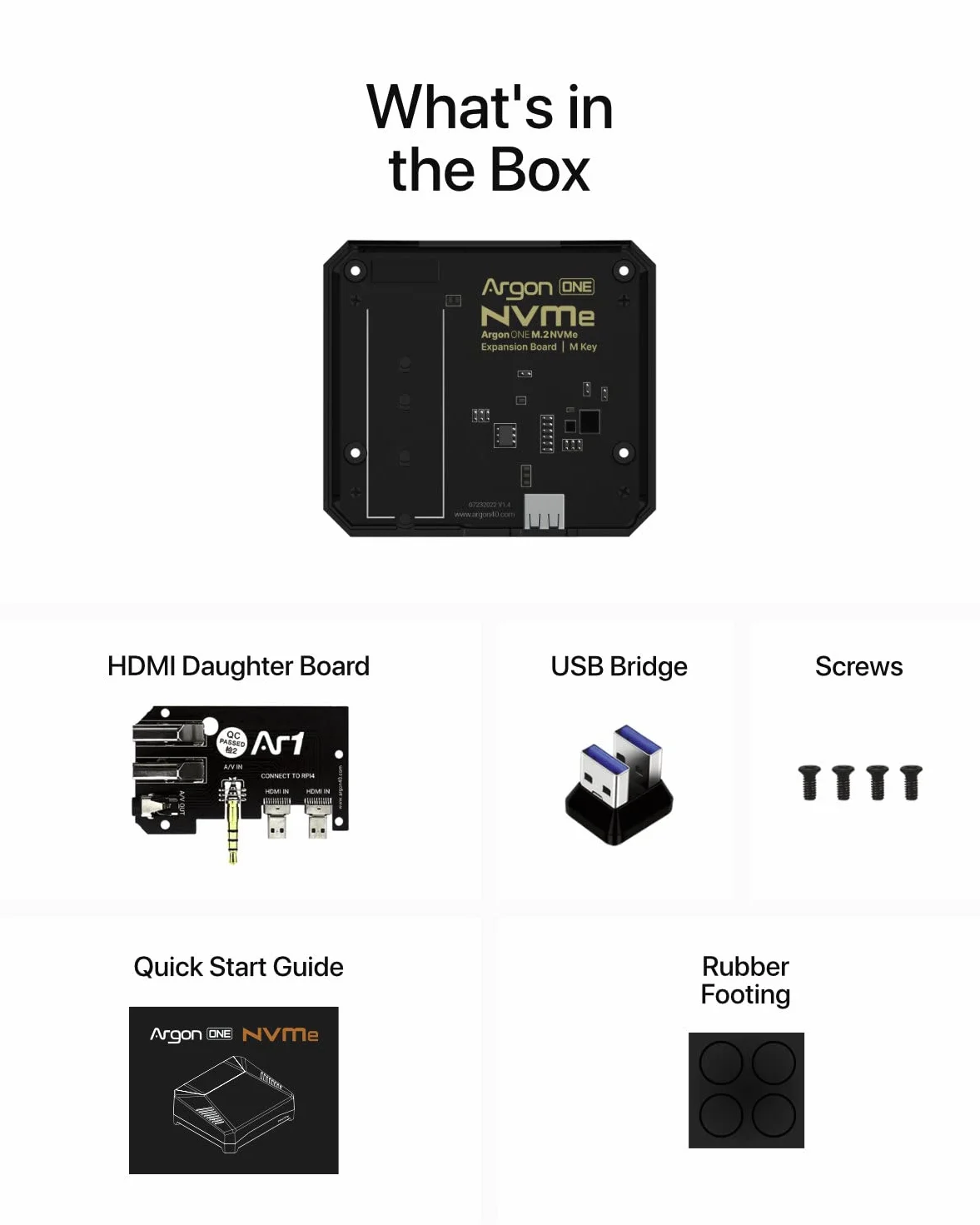 Argon ONE M.2 NVME płytka rozszerzeń do Raspberry Pi 4, M-Key NVME SSD, kompatybilna z Argon ONE V2