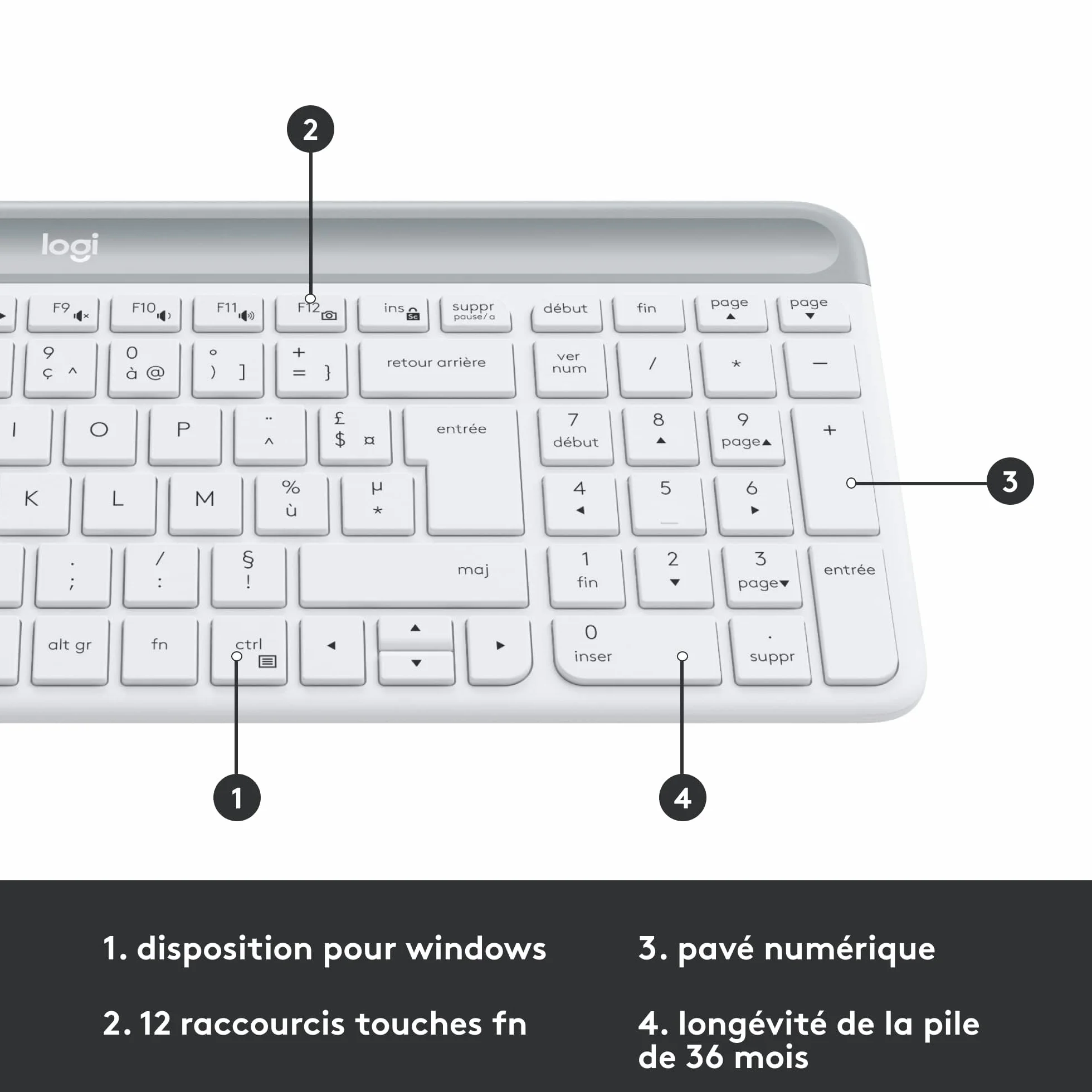 Logitech MK470 Slim Bezprzewodowa klawiatura i mysz Combo FRA AZERTY