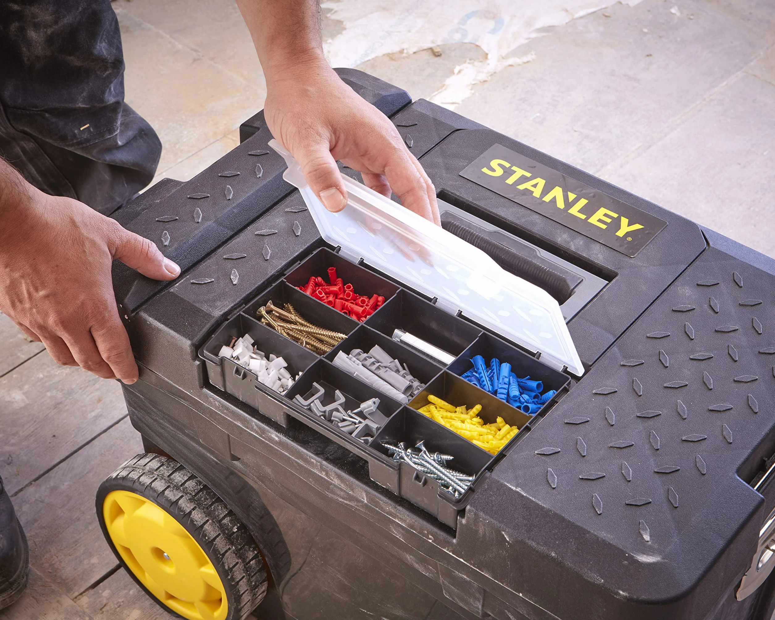 Stanley 1-97-503 Skrzynia Narzędziowa, Czarny/Żółty, 60,3 x 37,5 x 43 cm