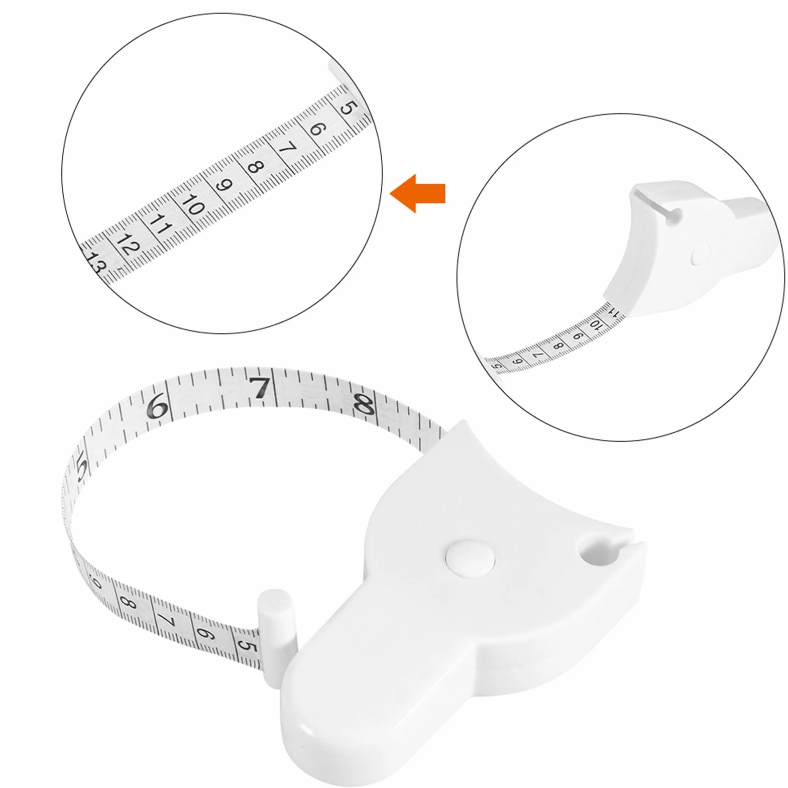 Taśma miernicza 150 cm / 60 cali dokładna taśma miernicza masa fitness pomiar chowana linijka