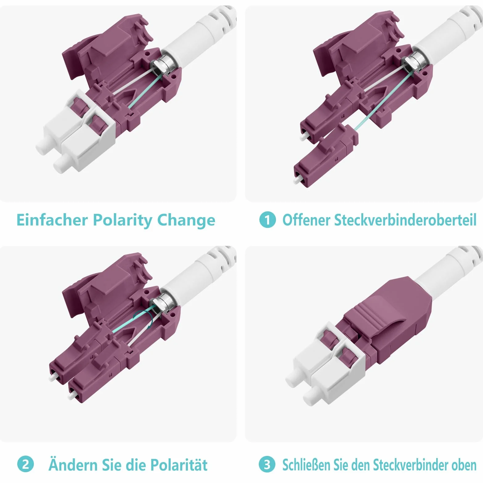 30 m OM4 LWC kabel światłowodowy opancerzony LC na LC, Uniboot Duplex Multimode 40G/100G, (10m-200m) AD-3mm LSZH