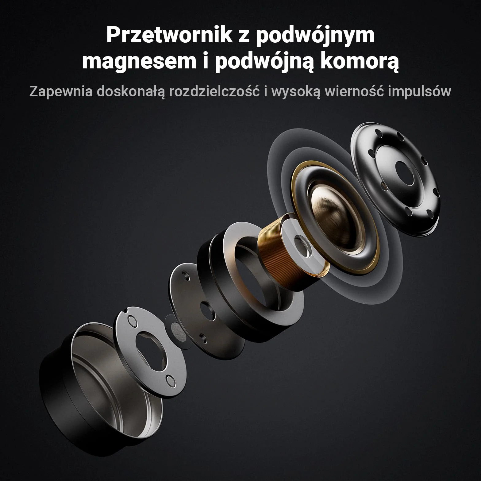 Fosi Audio IM4 Słuchawki Douszne HiFi Otwarty Tył N52 Podwójny Magnes 2-Pin Kabel 3,5 mm Srebrny