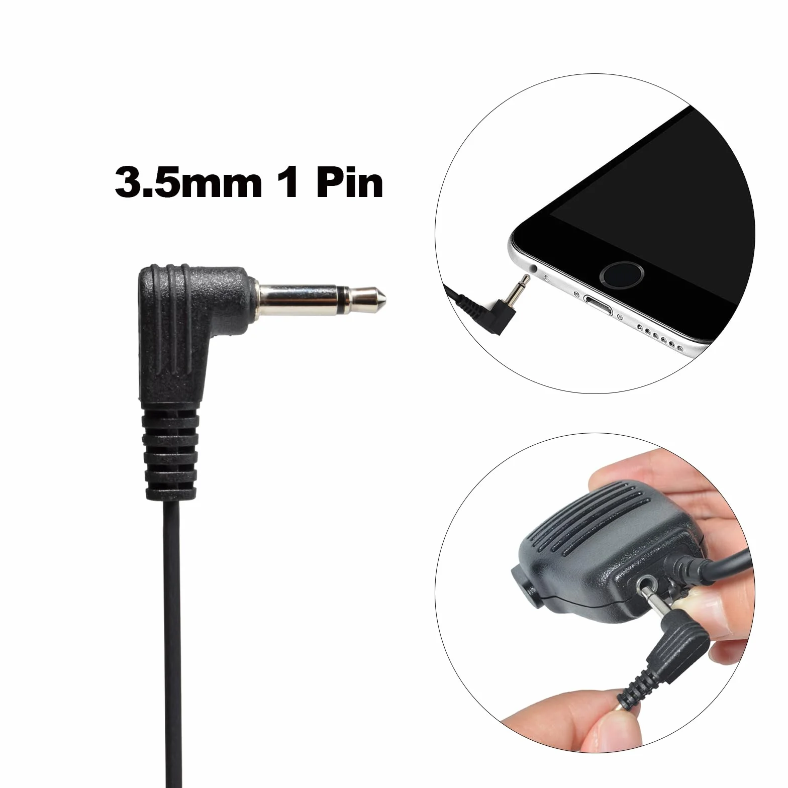 Słuchawka radiowa 3,5 mm Jack Walkie Talkie zestaw słuchawkowy 1 pin do Motorola Yaesu Kenwood Maxon Vertex Police Radio
