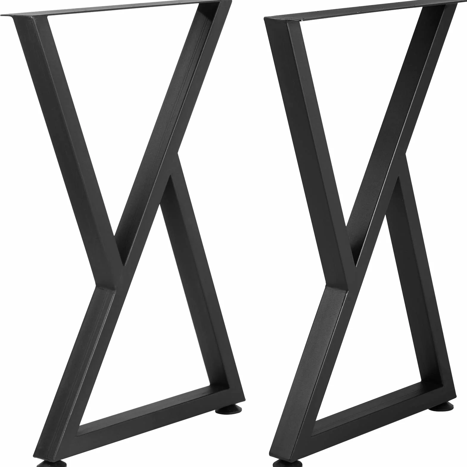 VEVOR Nogi stołu, 71,1 x 45,7 cm, płozy stołowe, zestaw 2 szt., wytrzymałe nogi ławkowe, nóżki stołowe z metalu w kształcie litery Z, stelaż stołu z kutego żelaza, meble dla majsterkowiczów do jadalni