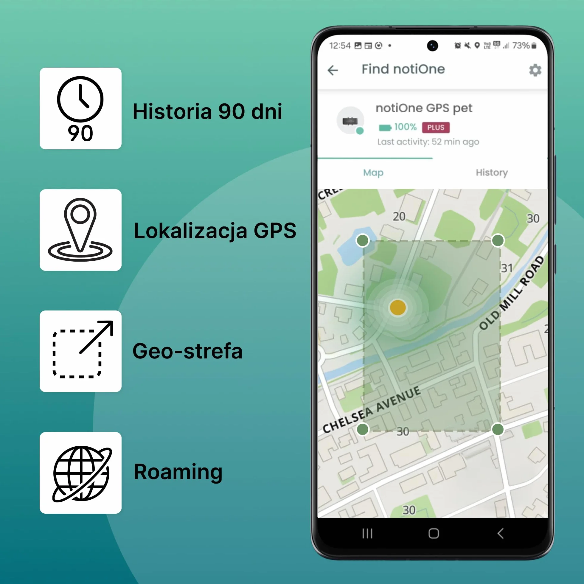 Lokalizator GPS PLUS dla zwierząt w czasie rzeczywistym z Geostrefą Roaming Europa