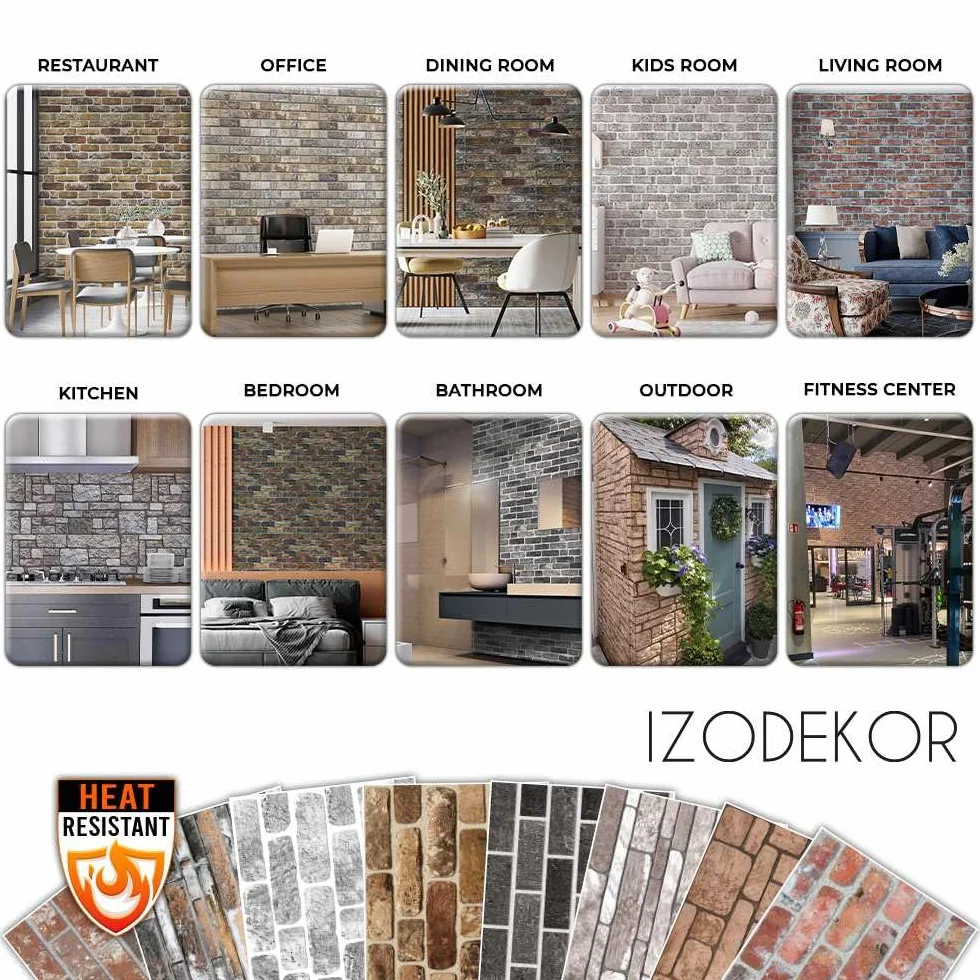 IZODEKOR Okładzina ścienna ze styropianu 3D o wyglądzie kamienia, panele ścienne do kuchni, łazienki, na balkon, do sypialni, salonu, na ścianę kuchenną i na taras | burza piaskowa (10 x panele)