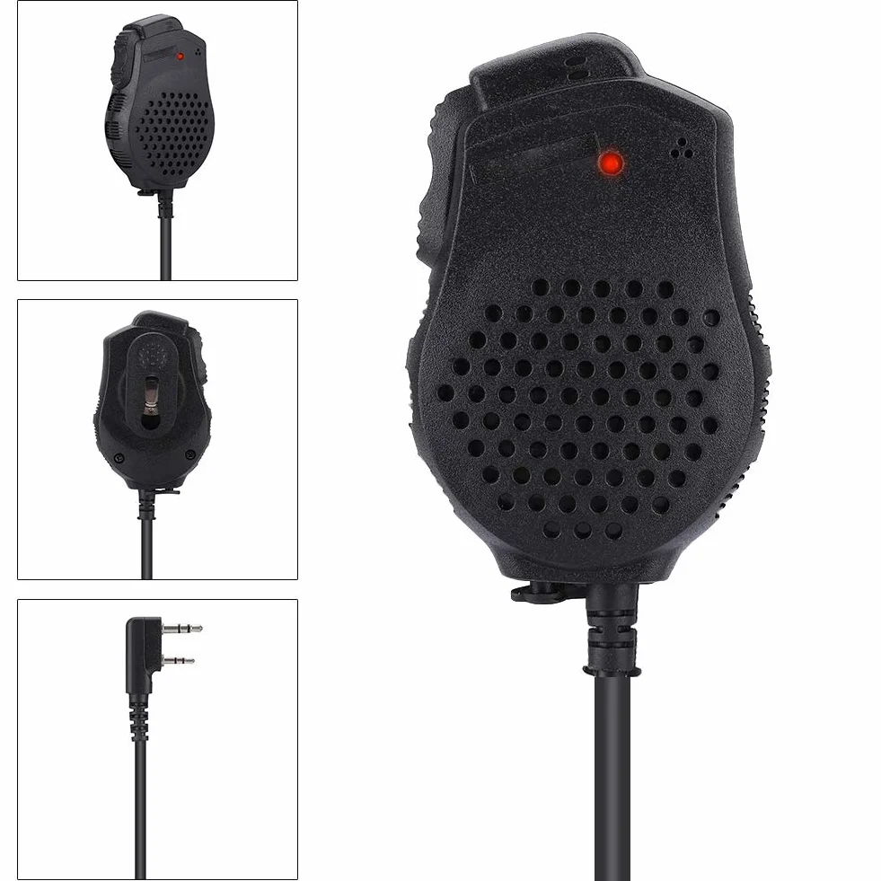 Mikrofon głośnikowy Walkie Talkie, ręczny mikrofon głośnikowy MiNi z podwójnym mikrofonem PTT do serii UV-82 Walkie Talkie, Radio