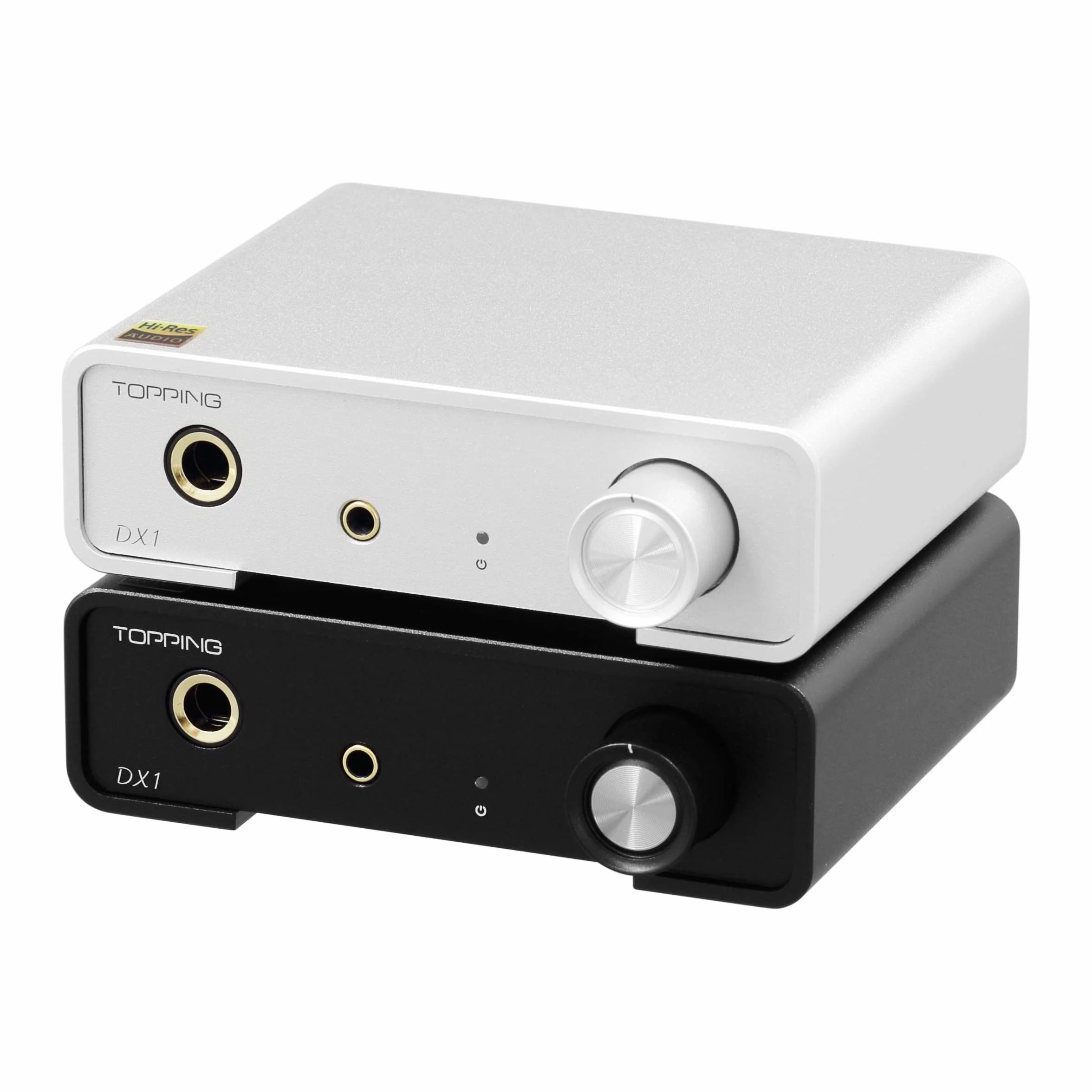 Topping DX1 Mini Stereo DAC wzmacniacz słuchawkowy AK4493S 384 kHz/32 bit DSD256 HiFi srebrny