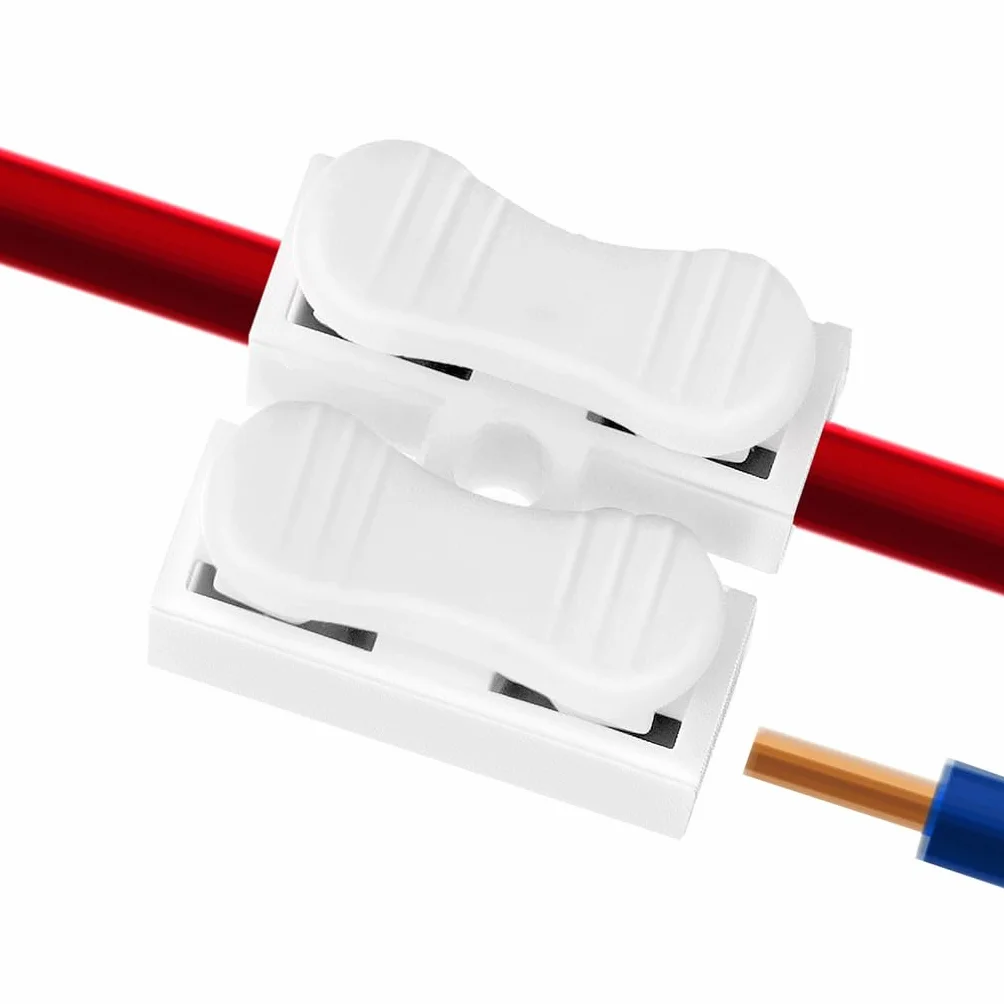 QWORK® Zestaw zacisków żyrandolowych CH2 & CH3 – 2-pinowe/3-pinowe zaciski kablowe, 250 V/5 A, trudnopalne – beznarzędziowe szybkozłącze do lamp, urządzeń gospodarstwa domowego i samochodów osobowych