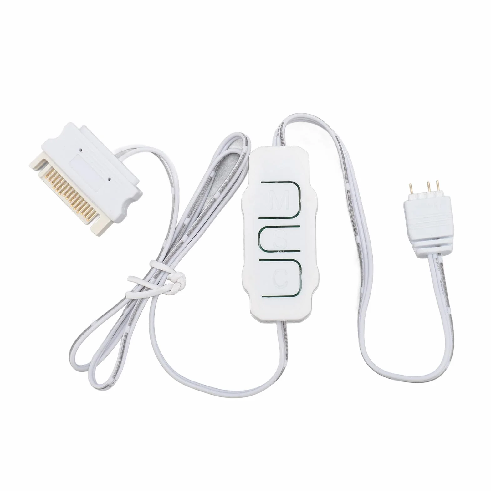 Kontroler Wentylatora Komputera ARGB 5V 3 Pin Easy ARGB Light Stripe Remoteer Proste Przyciski Biały