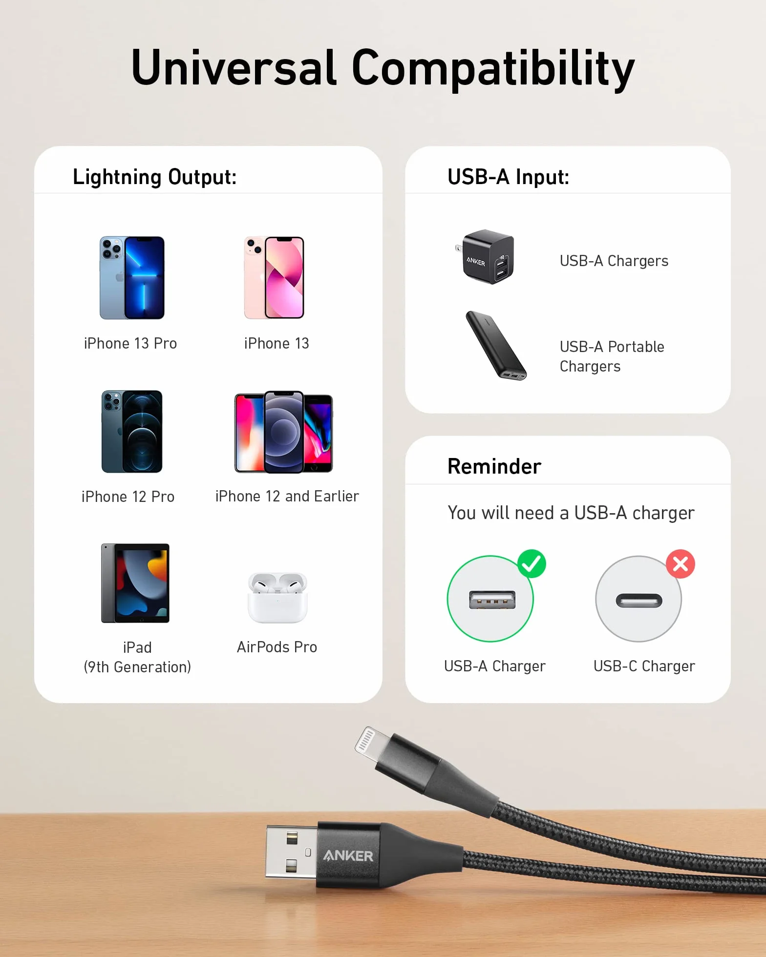 Anker PowerLine II kabel Lightning 3 m MFi iPhone 14/13/12/11/X/XS/XR/8/7