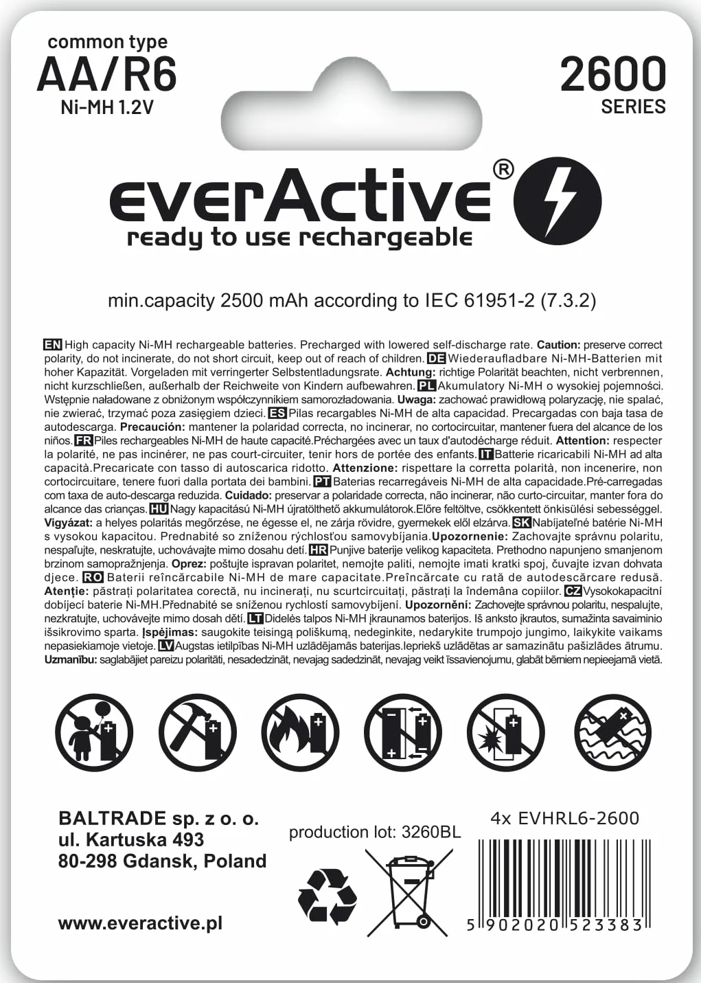 Everactive Akumulator, 4 Sztuki