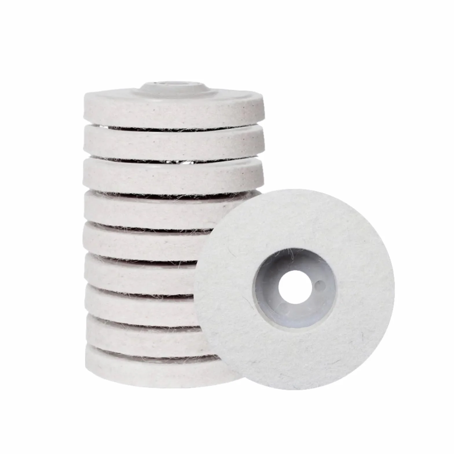 Polerująca tarcza szlifierki stołowej, Filcowa tarcza polerska z wełny 4 cale, do szlifierek kątowych, czyszcząca metalu, 100 mm x 16, ścierne narzędzie polerujące(10pcs)