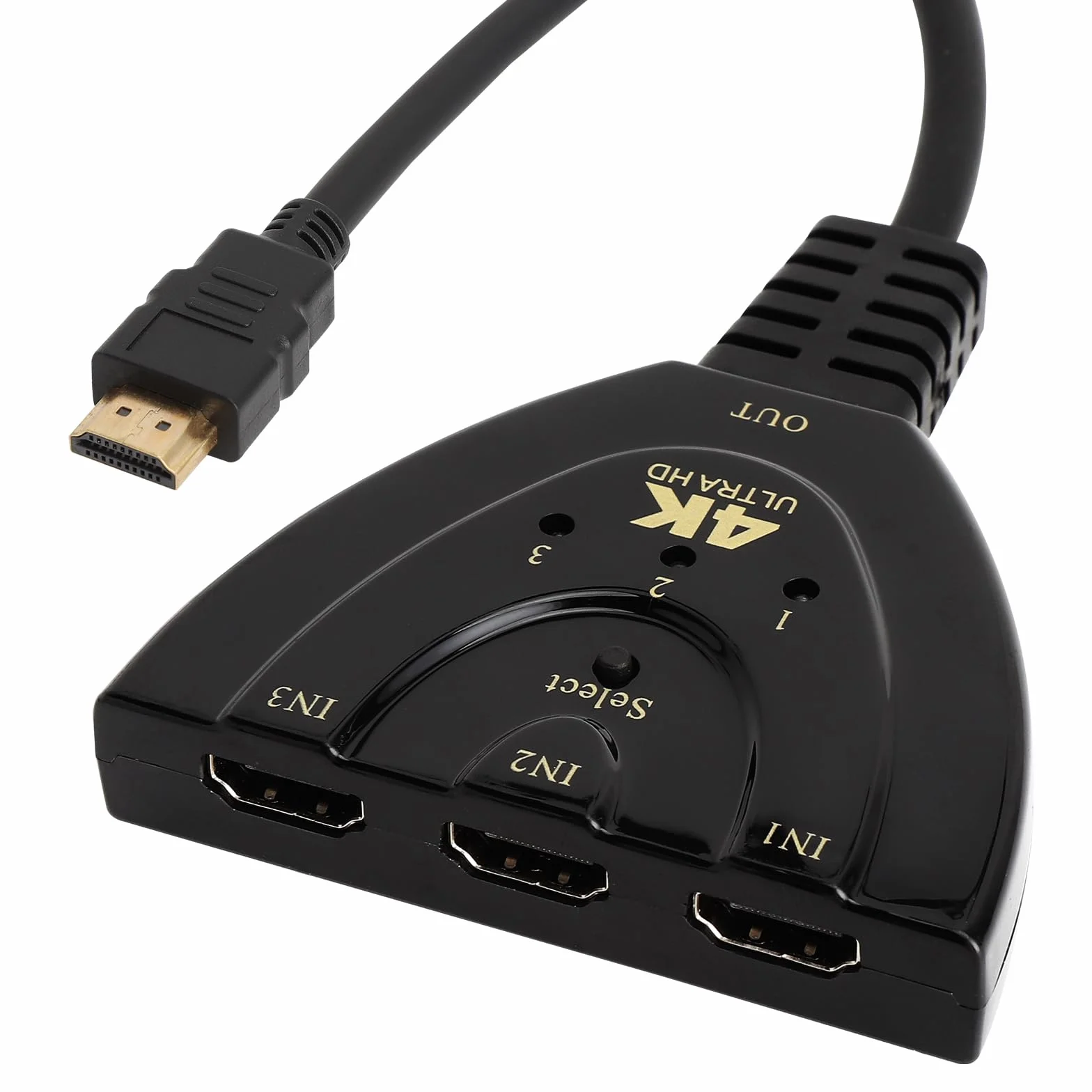TNSLAND Rozdzielacz HDMI 4K 3 w 1 Przełącznik UHD do PS5 PS4 Xbox Laptopa HDTV
