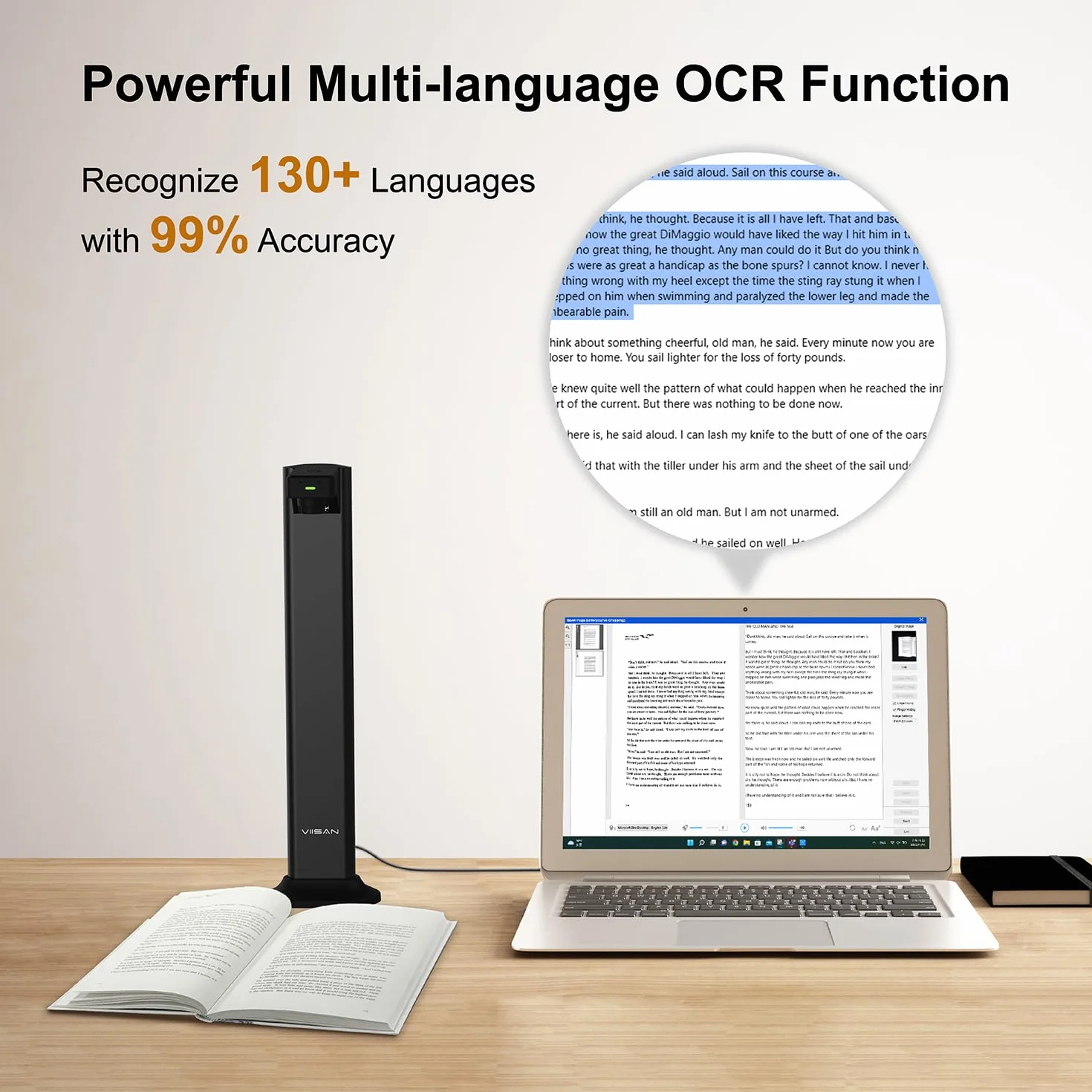 Viisan DL24 skaner do dokumentów A3 24 MP OCR Windows Mac