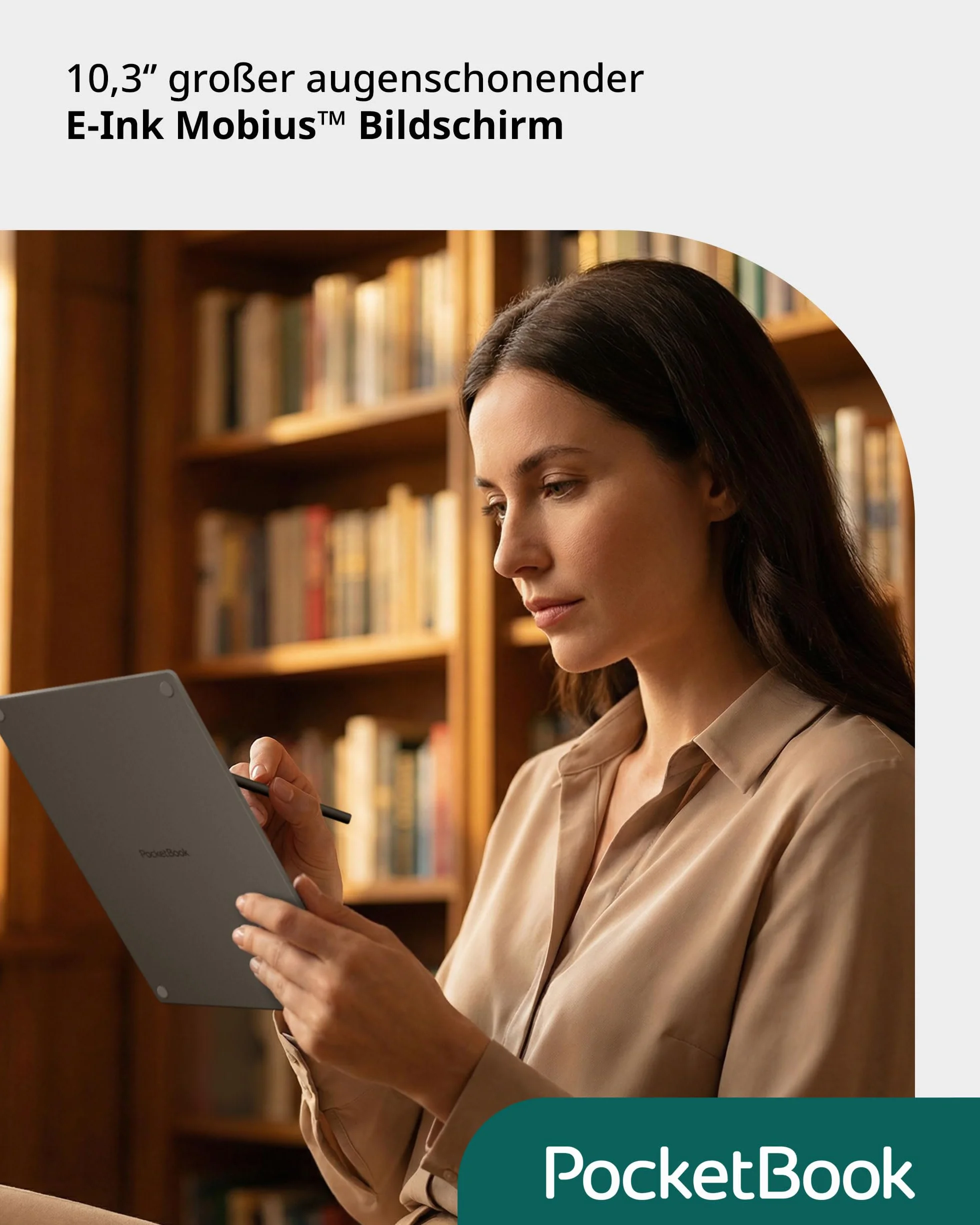 Pocketbook InkPad One E-Reader 10,3" E-Ink Mobius 32 GB obsługa stylus Bluetooth Smart Light matowa czerń