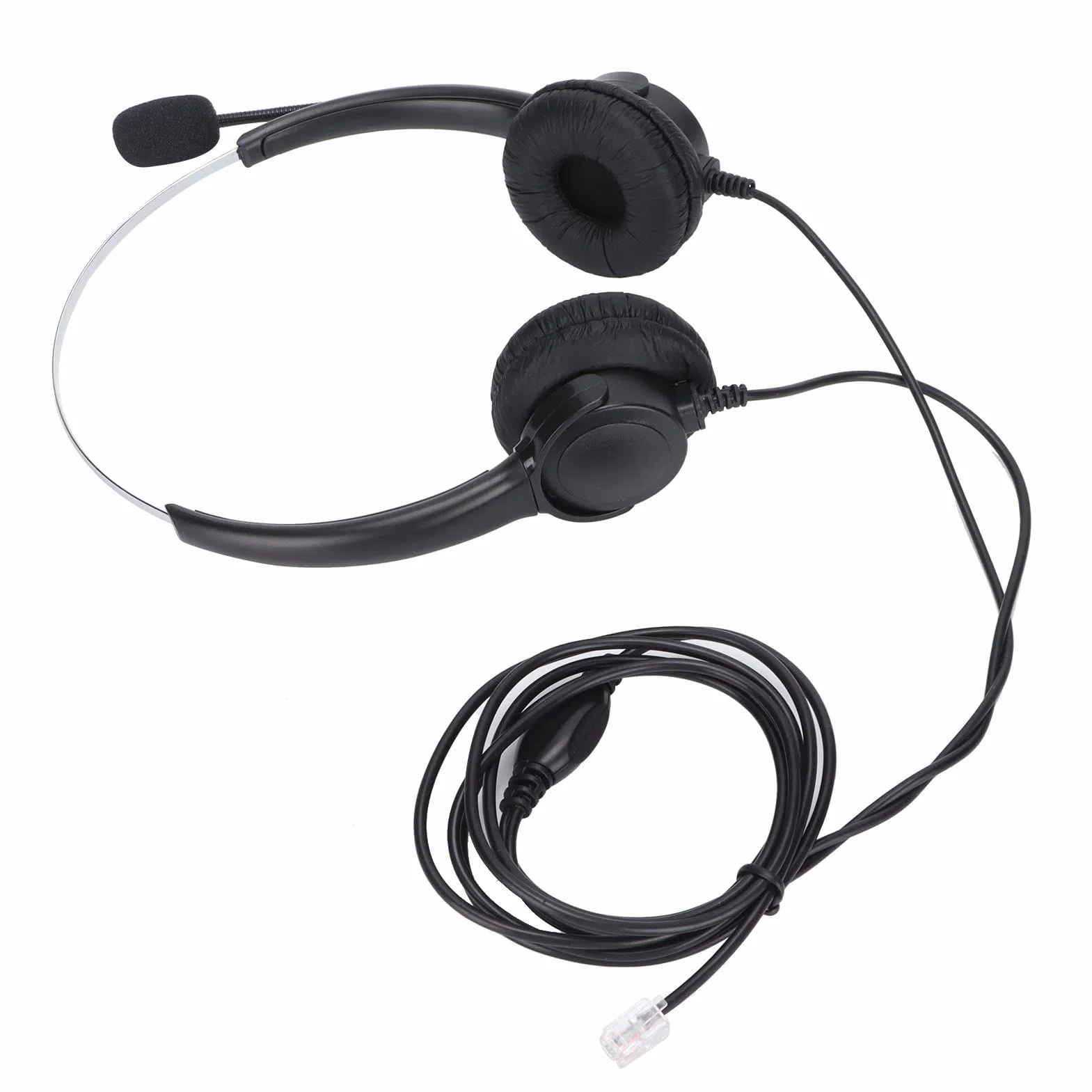 Słuchawki USB z Mikrofonem Obuuszne z Redukcją Szumów RJ9 do Call Center