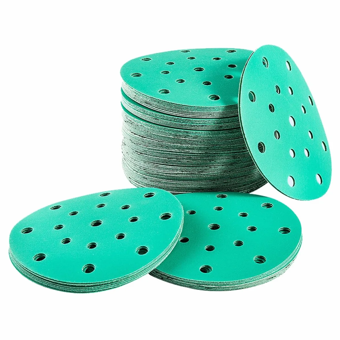 Tarcze szlifierskie 150 mm - 100 szt. podkładek szlifierskich z rzepem i ziarnem 60-2000 do szlifierki oscylacyjnej losowej(320grit)