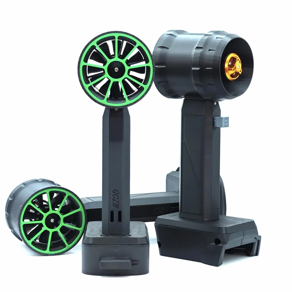 HUIOP Przenośny turbosprężarka 50 mm, silnik bezszczotkowy, wentylator strumieniowy, 800-1000 g, myjnia samochodowa, dmuchawa do kurzu o dużej mocy, narzędzie do czyszczenia klawiatury, kompakt