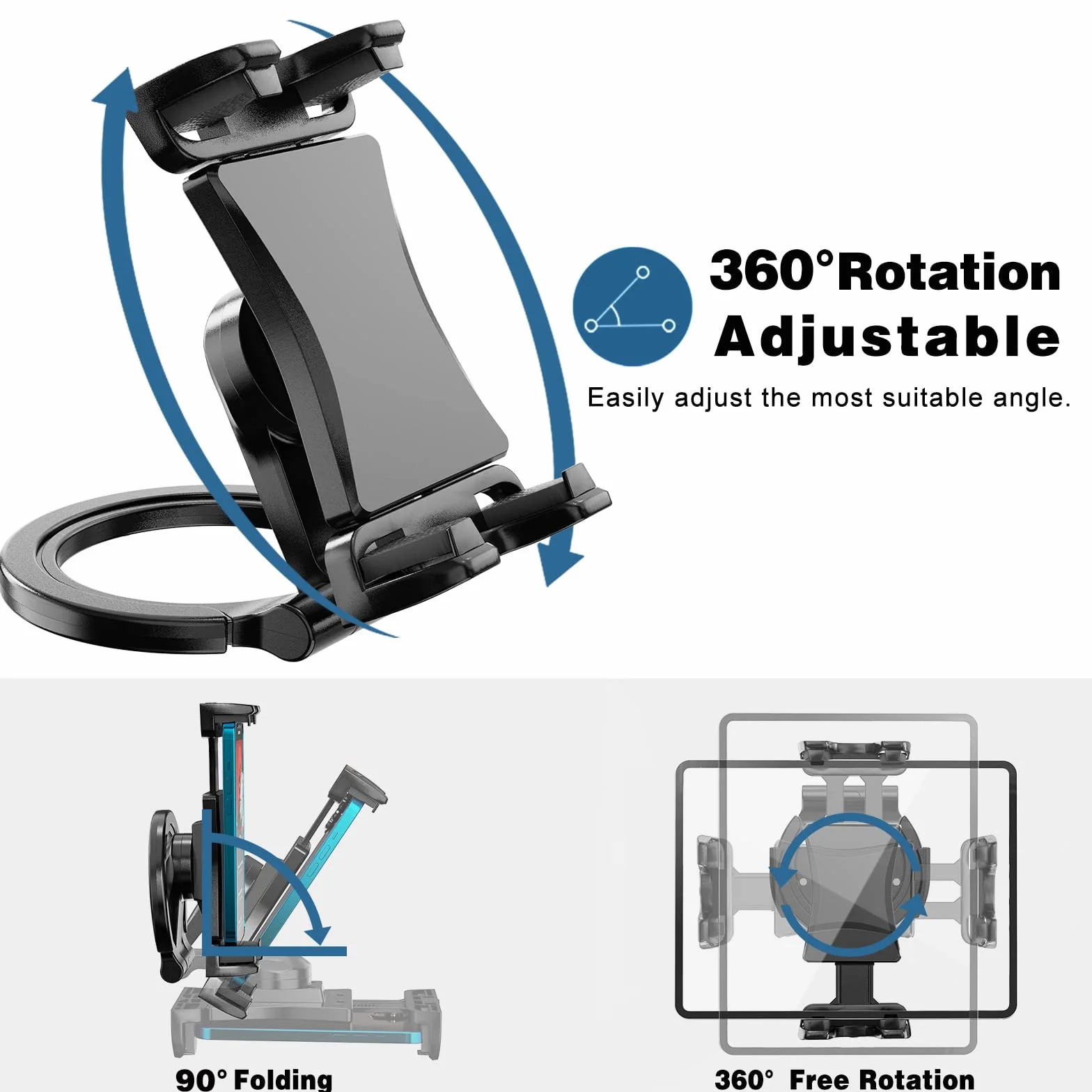 Uchwyt Ścienny do Tabletu 360° Obracany Uniwersalny 4,7"-13"