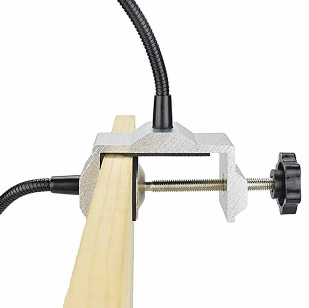 Led Light Helping Hands Magnifier Station - 3x Heavy Duty trzecia ręka lupa lutownicza z lekkim statywem z pomocniczym zaciskiem krokodylkowym - do lutowania, hobby i rzemiosła a, podświetlany