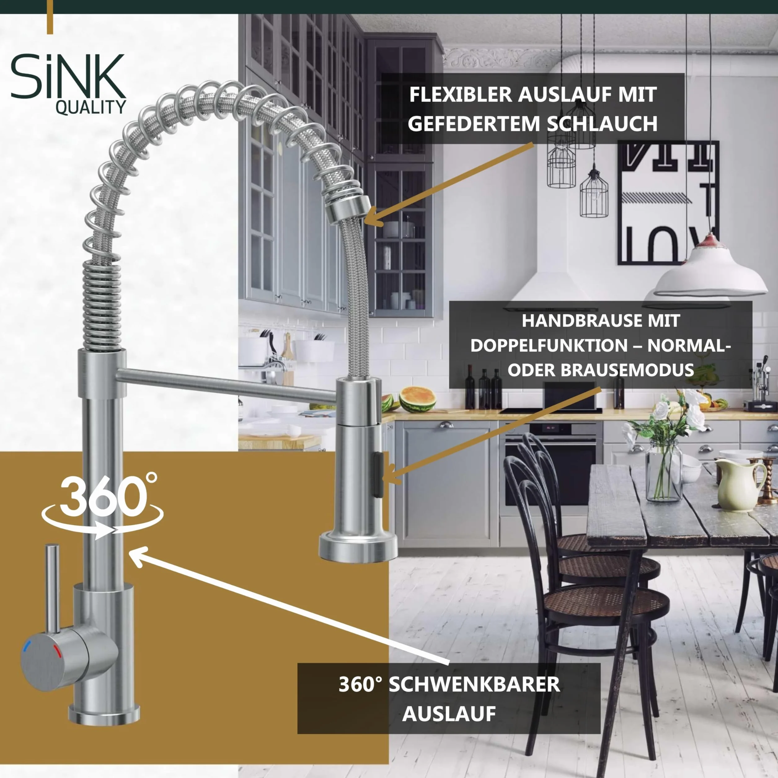 SINK QUALITY podwójny zlew szary z armaturą, zlewozmywak granitowy podwójny 78 x 48 cm, podwójny zlewozmywak z syfonem i substancją impregnującą, 2 umywalki zlewozmywaki kuchenne od 80