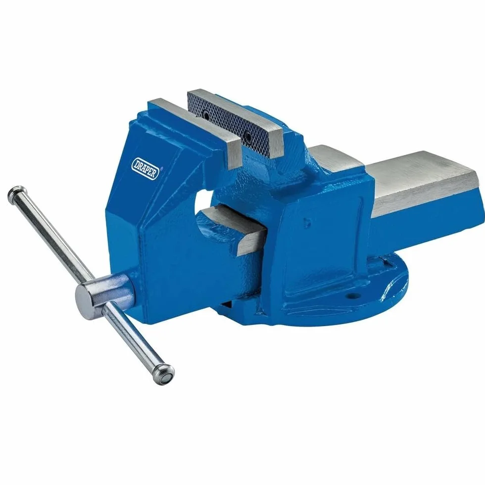 Draper 44506 Imadło stołowe inżynierskie, 100 mm, niebieskie