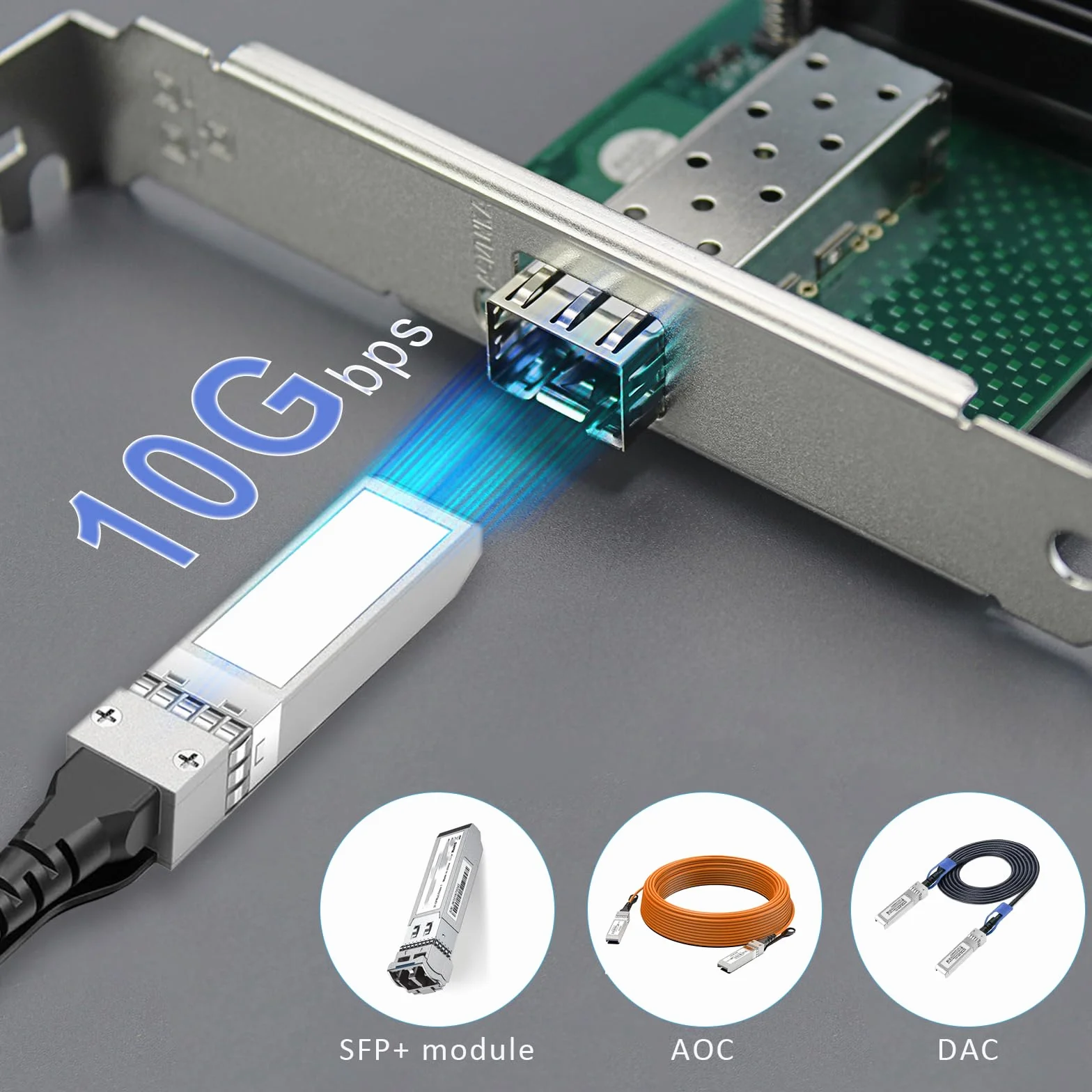 GLOTRENDS ST7315 Karta sieciowa 10Gb SFP+ Intel 82599EN X520-DA1 PCIe x4 niskoprofilowa