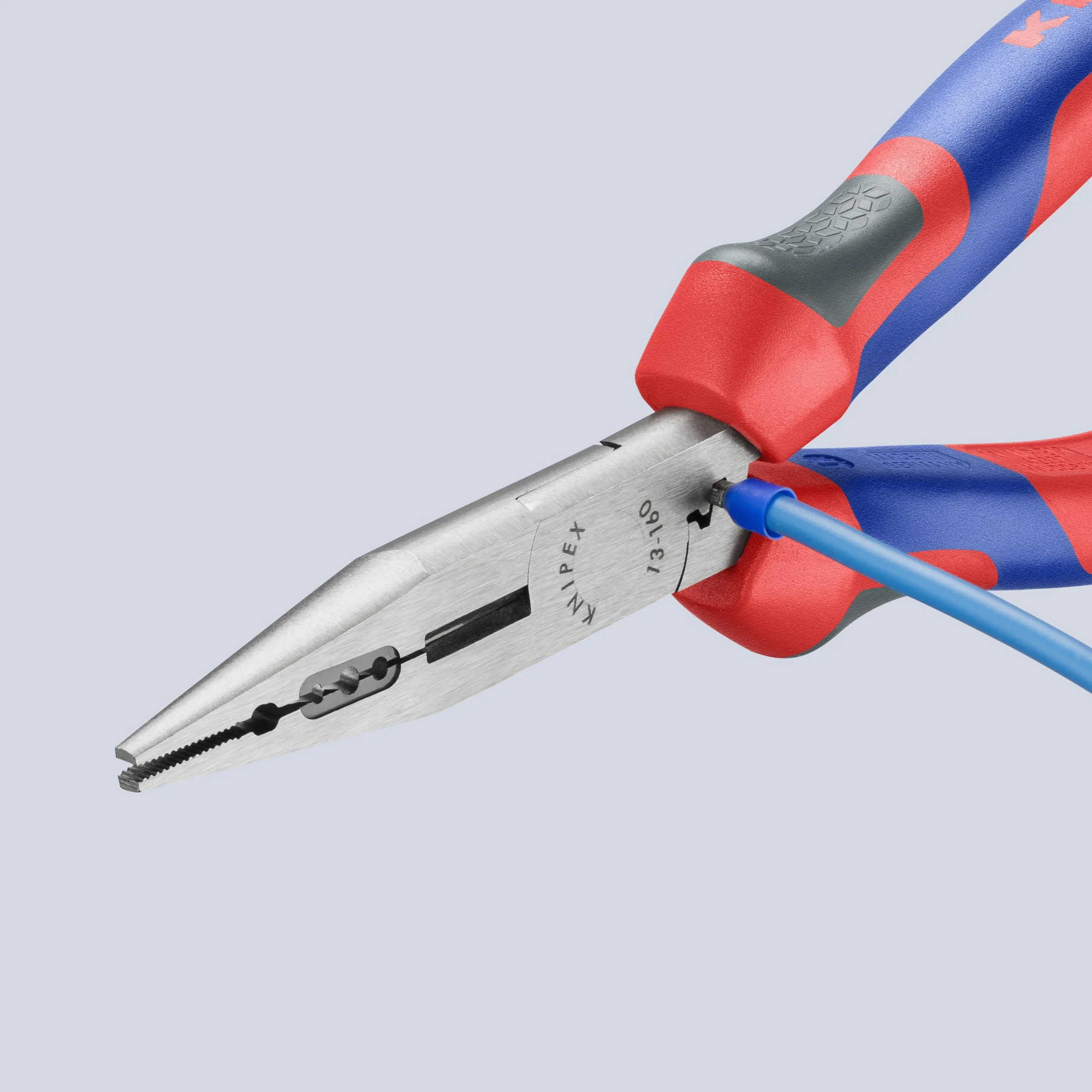 KNIPEX Szczypce wydłużone dla elektryków w opakowaniu z zawieszką z rękojeściami Comfort 160 mm, 13 02 160 SB
