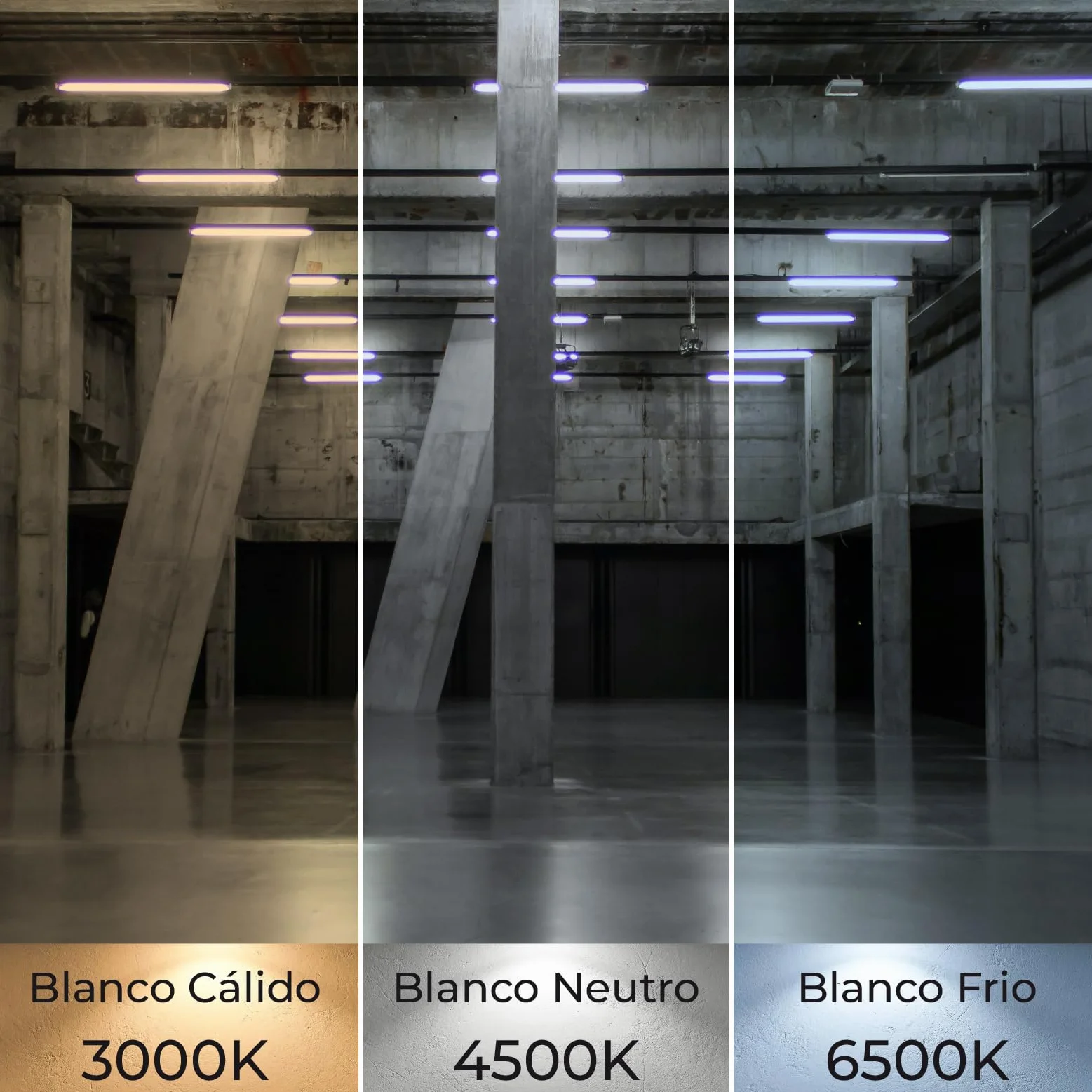 LED ATOMANT Opakowanie z 4 lampkami LED 120 cm 18 W, CCT (przełącznik wyboru koloru ciepła biel, neutralna biel lub zimna biel), 2200 lumenów, rozrusznik w zestawie, norma T8