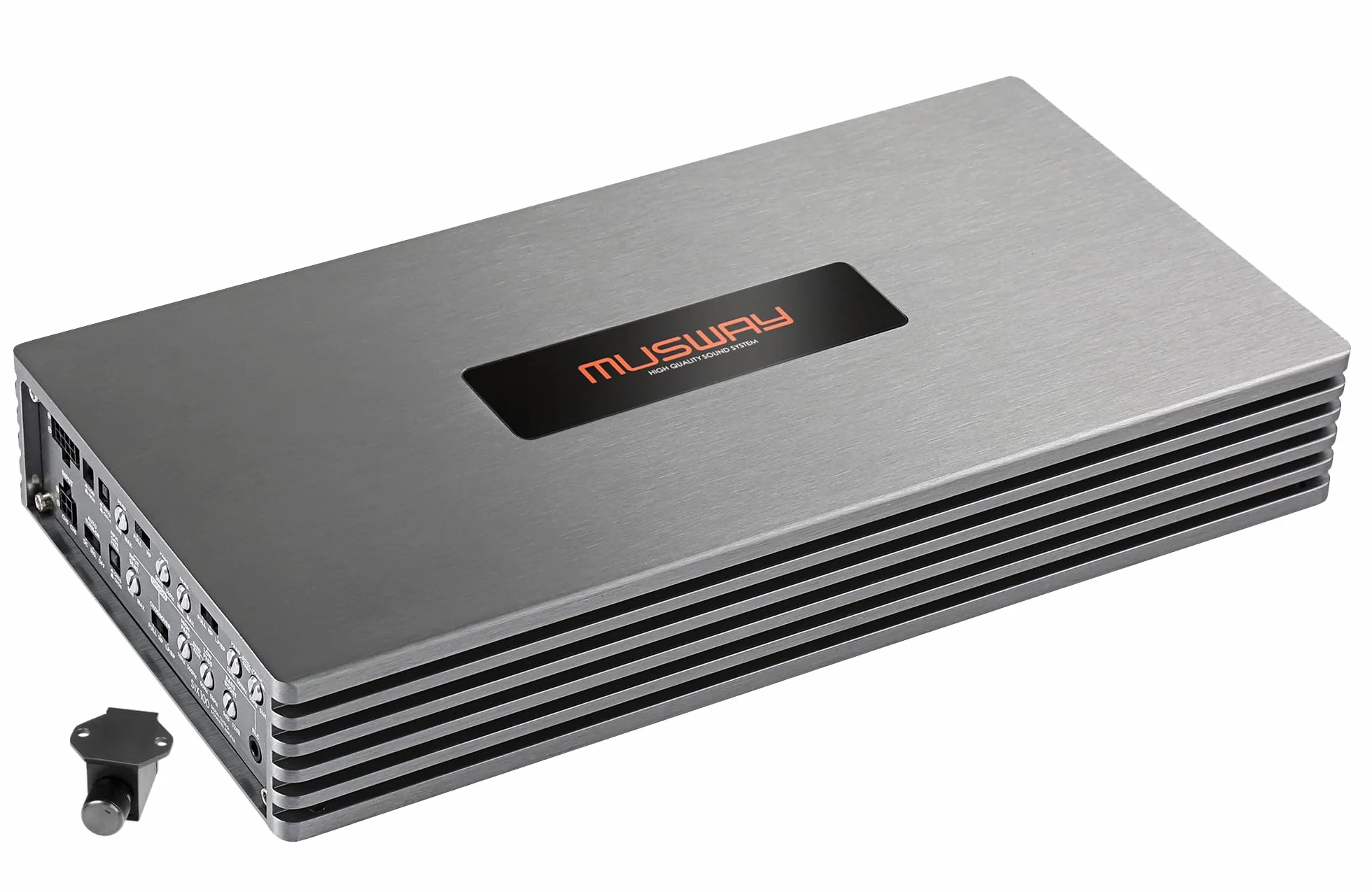 MUSWAY SIX100 6-kanałowy wzmacniacz klasy D Car-Hifi 1080 W RMS pilot zdalnego sterowania